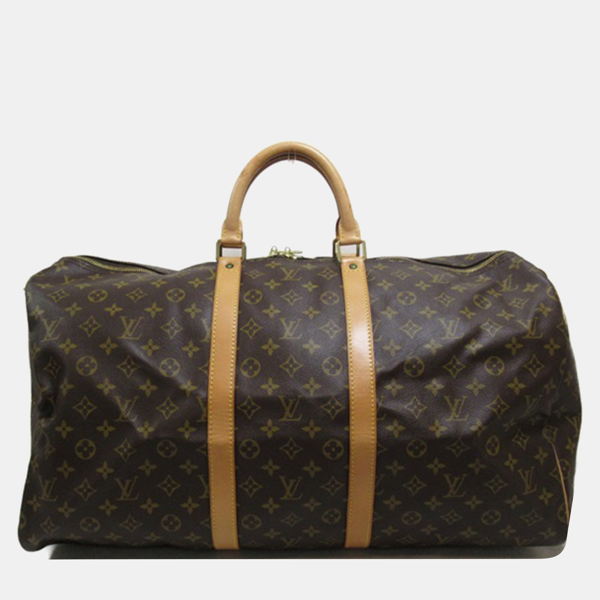 

Louis Vuitton Brown Monogram Canvas Keepall 55 Duffel Bag