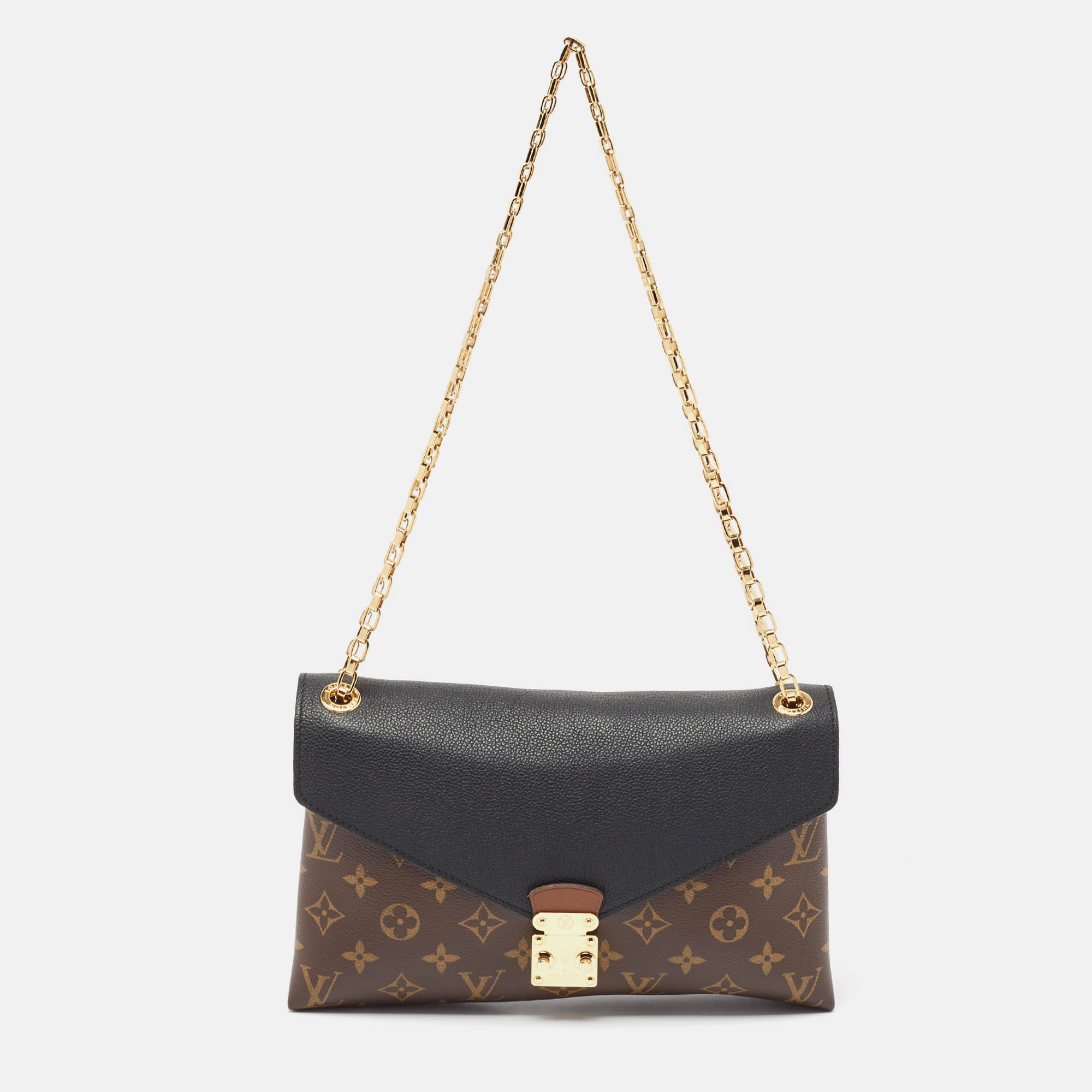 

Louis Vuitton Black Monogram Canvas Pallas Chain Bag