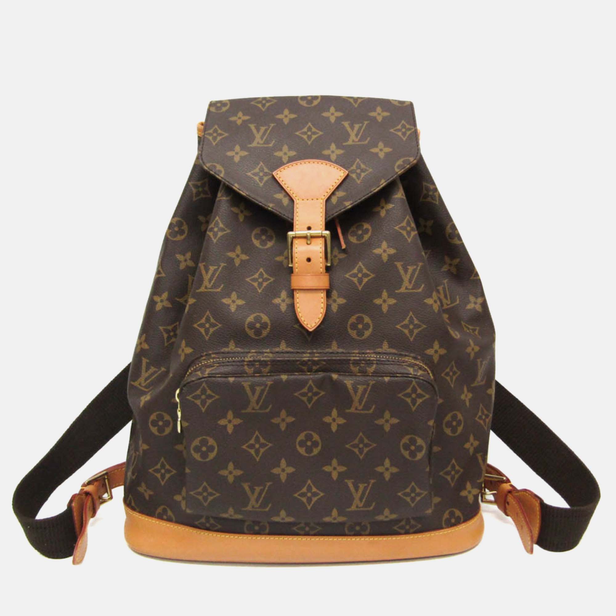 Pre-owned Louis Vuitton Brown Monogram Canvas Montsouris Gm Backpack