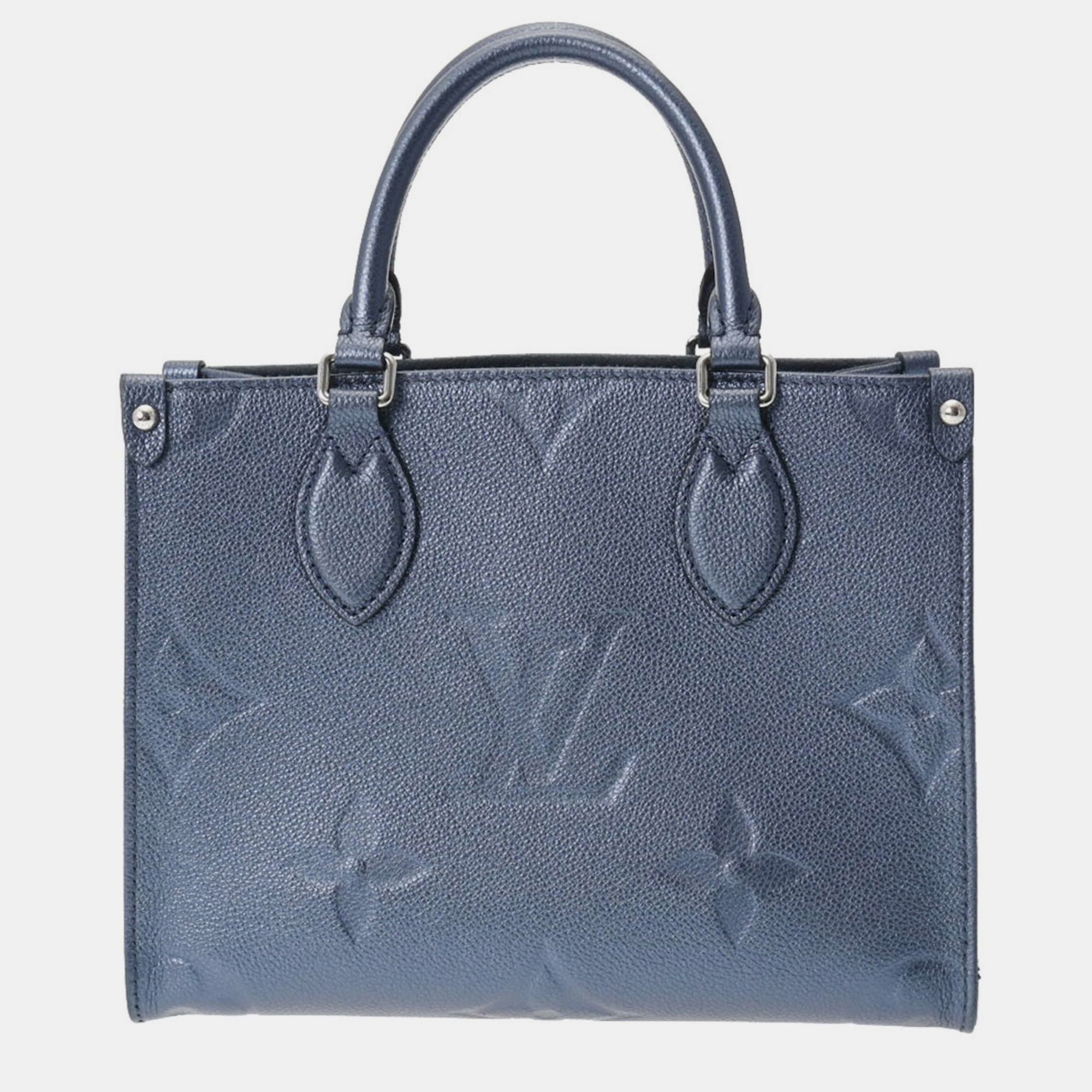 

Louis Vuitton Blue Leather PM Onthego Tote