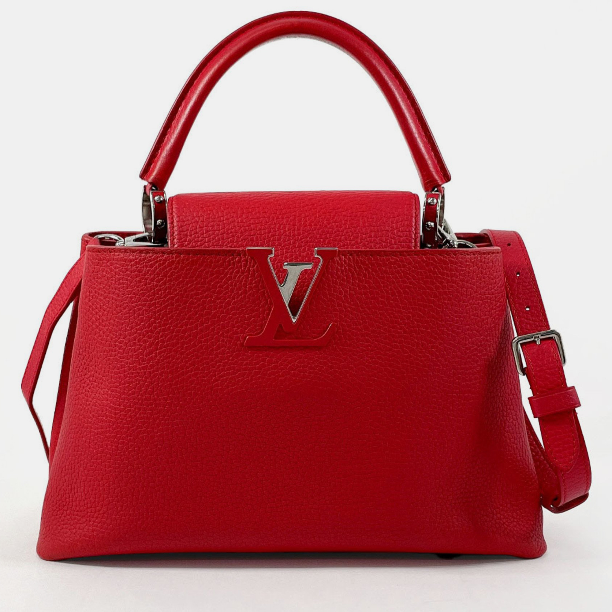 

Louis Vuitton Rubis Taurillon Leather Capucines PM Bag, Red