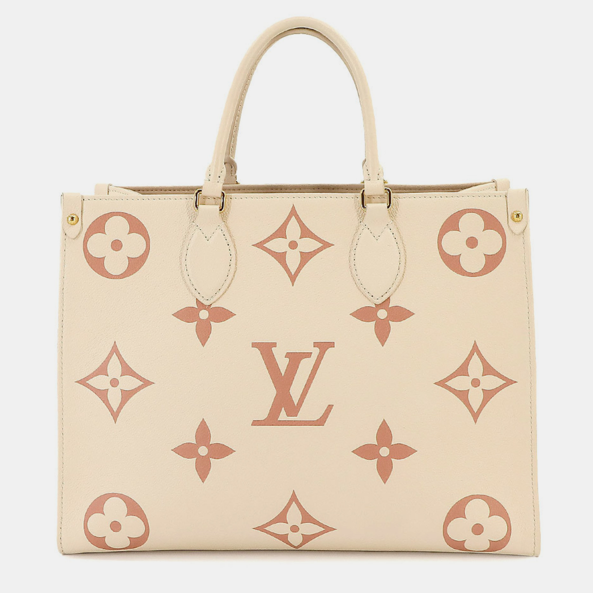 

Louis Vuitton Beige Leather MM Onthego Tote