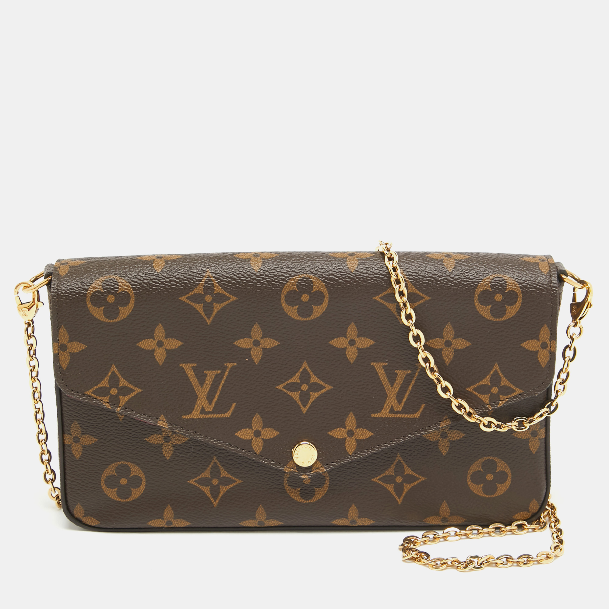 

Louis Vuitton Monogram Canvas Felicie Pochette Bag, Brown