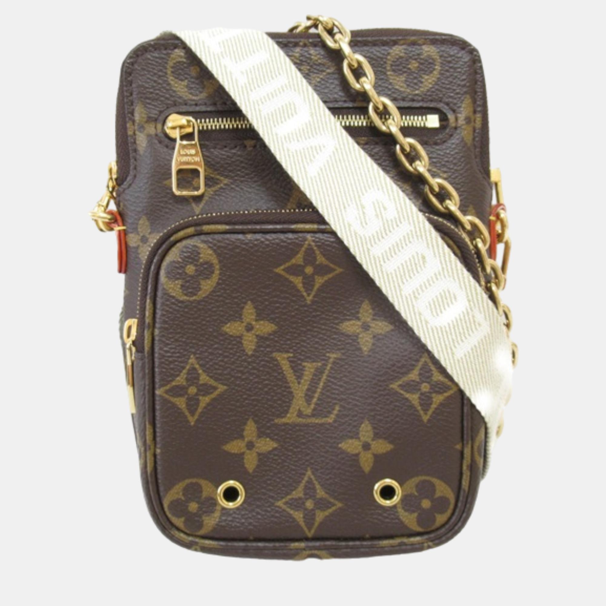 

Louis Vuitton Brown Canvas Monogram Utility Phone Sleeve Bag