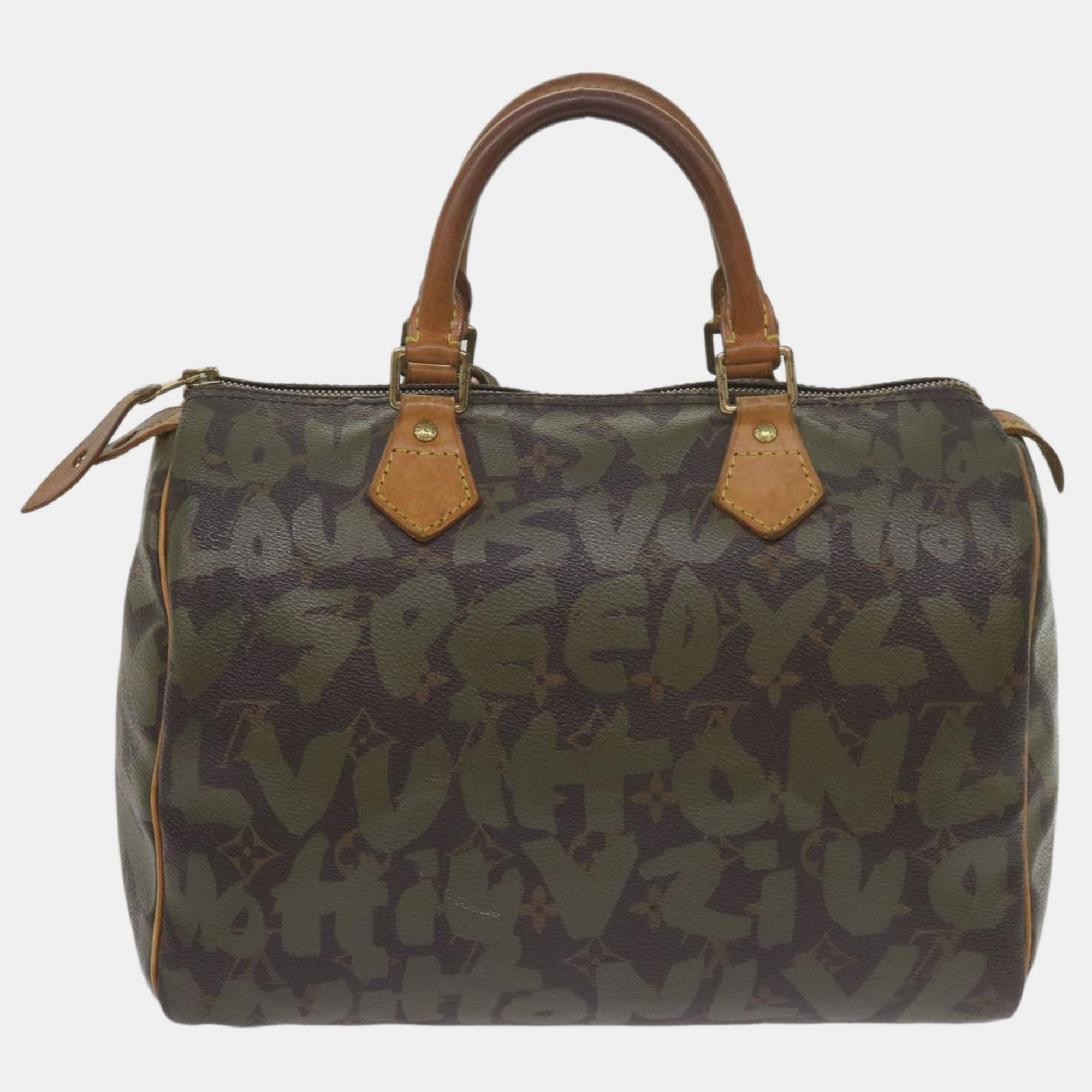 

Louis Vuitton Brown Canvas Speedy 30 Satchel Bag