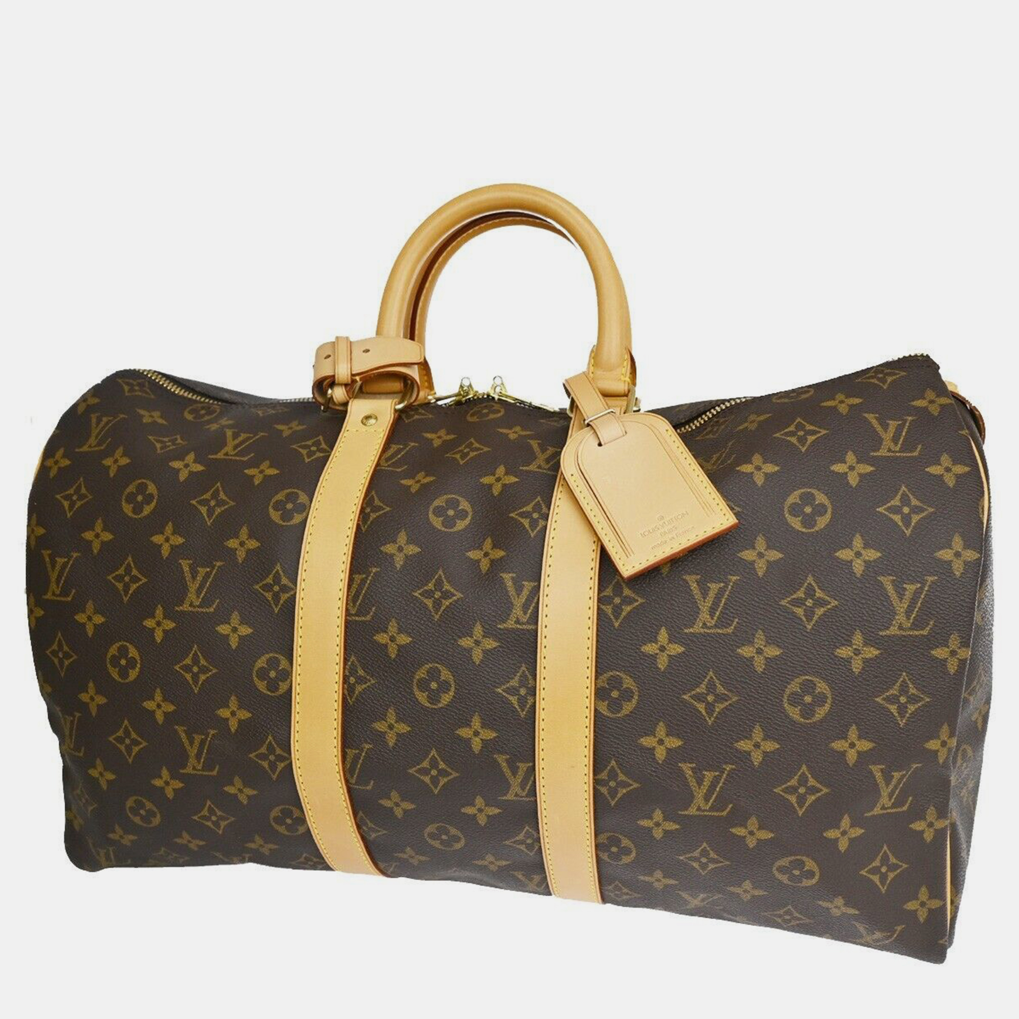 

Louis Vuitton Canvas 40 Keepall Duffel Bag, Brown