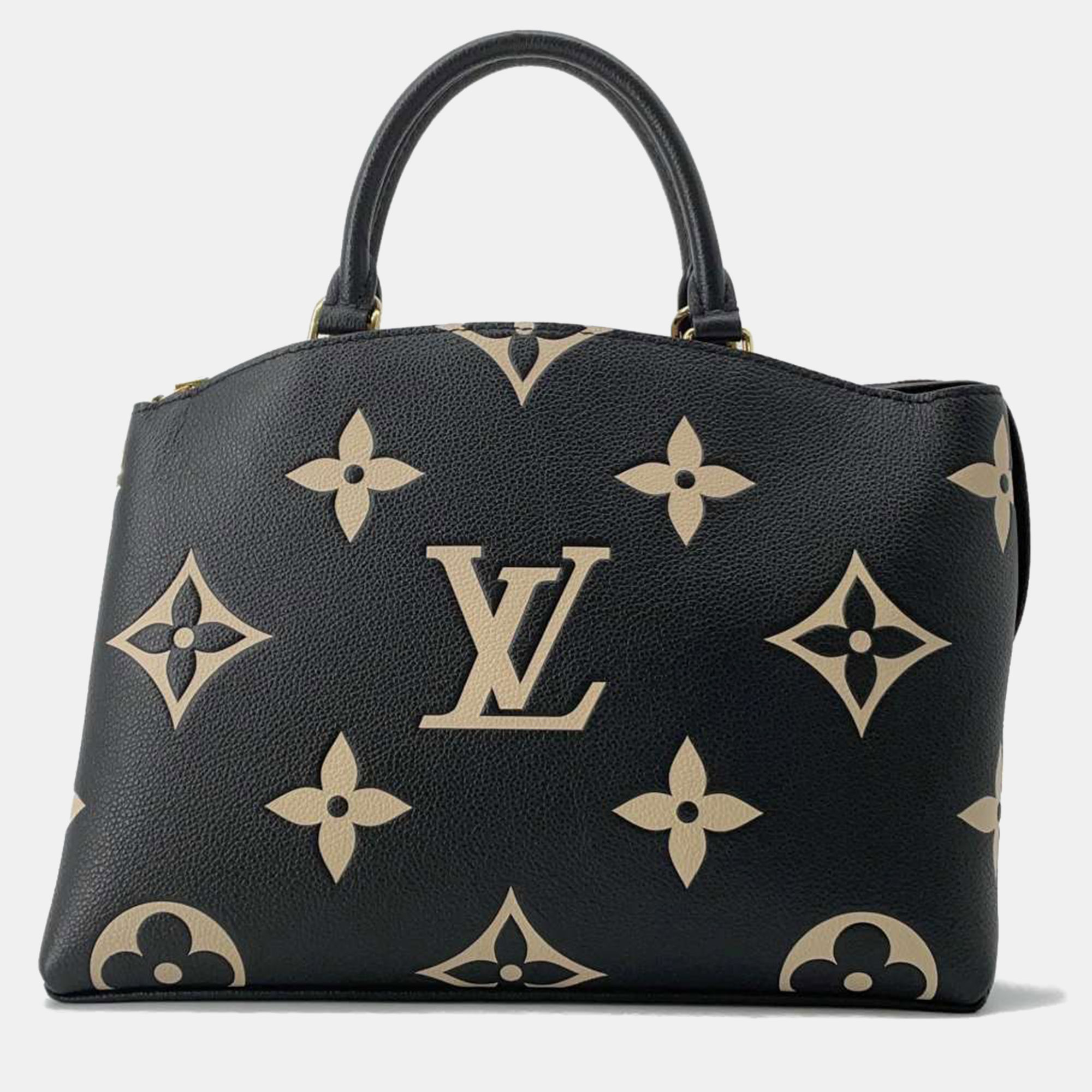 Pre-owned Louis Vuitton Black Monogram Giant Empreinte Leather Petit Palais Tote Bag