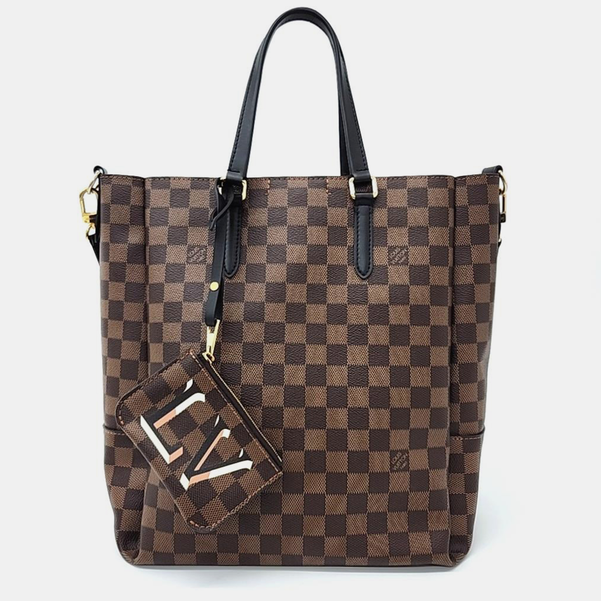 

Louis Vuitton Damier Belmont MM Handbag, Brown