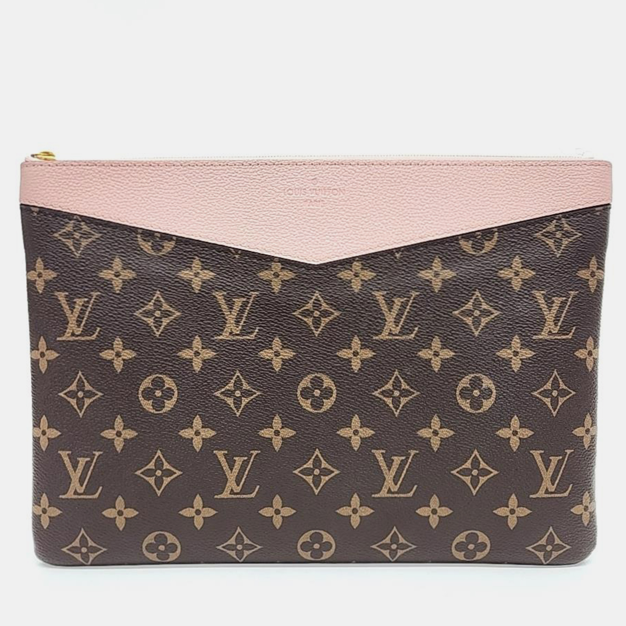 Pre-owned Louis Vuitton Daily Clutch In Brown