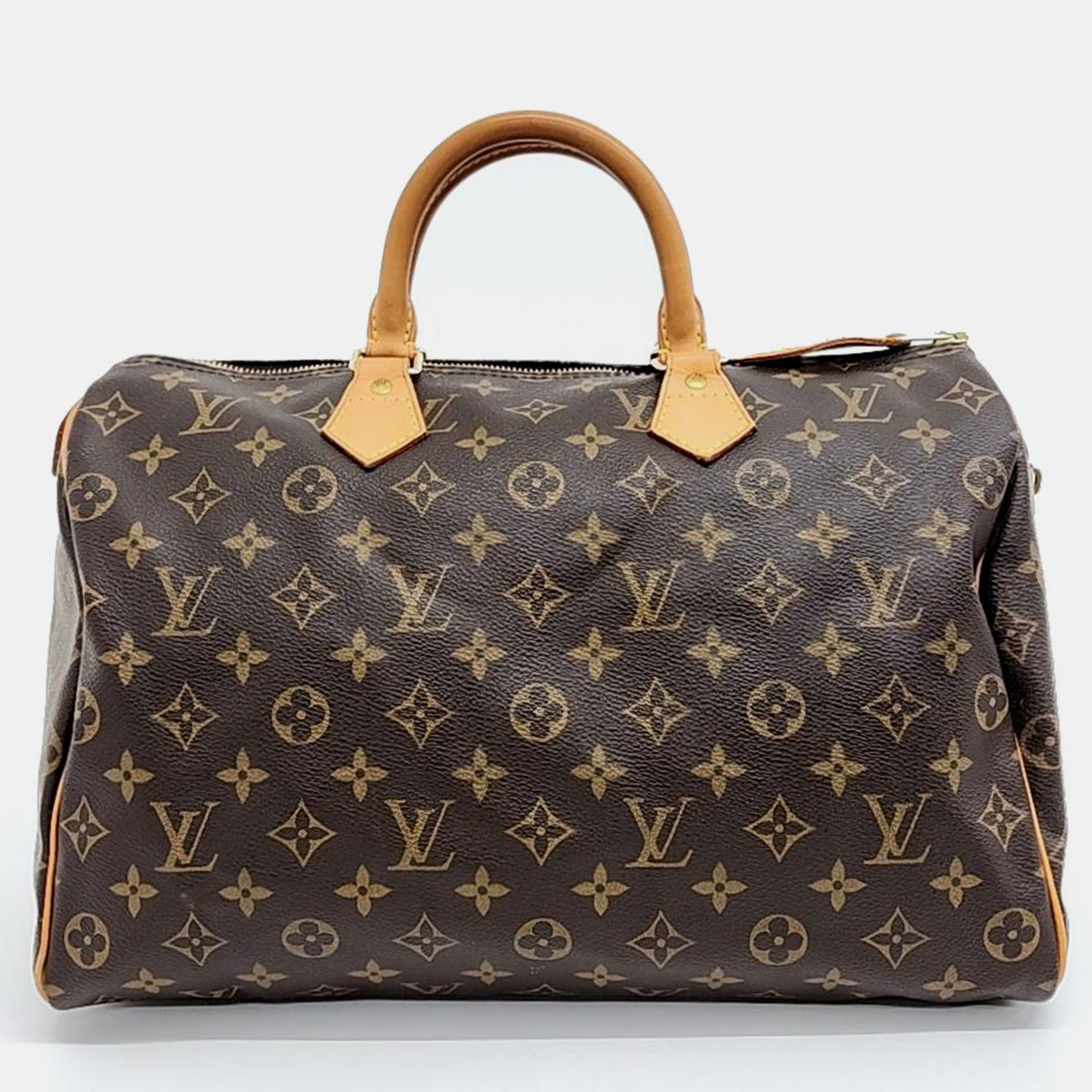Pre-owned Louis Vuitton Monogram Speedy 35 M41524 Handbag In Brown