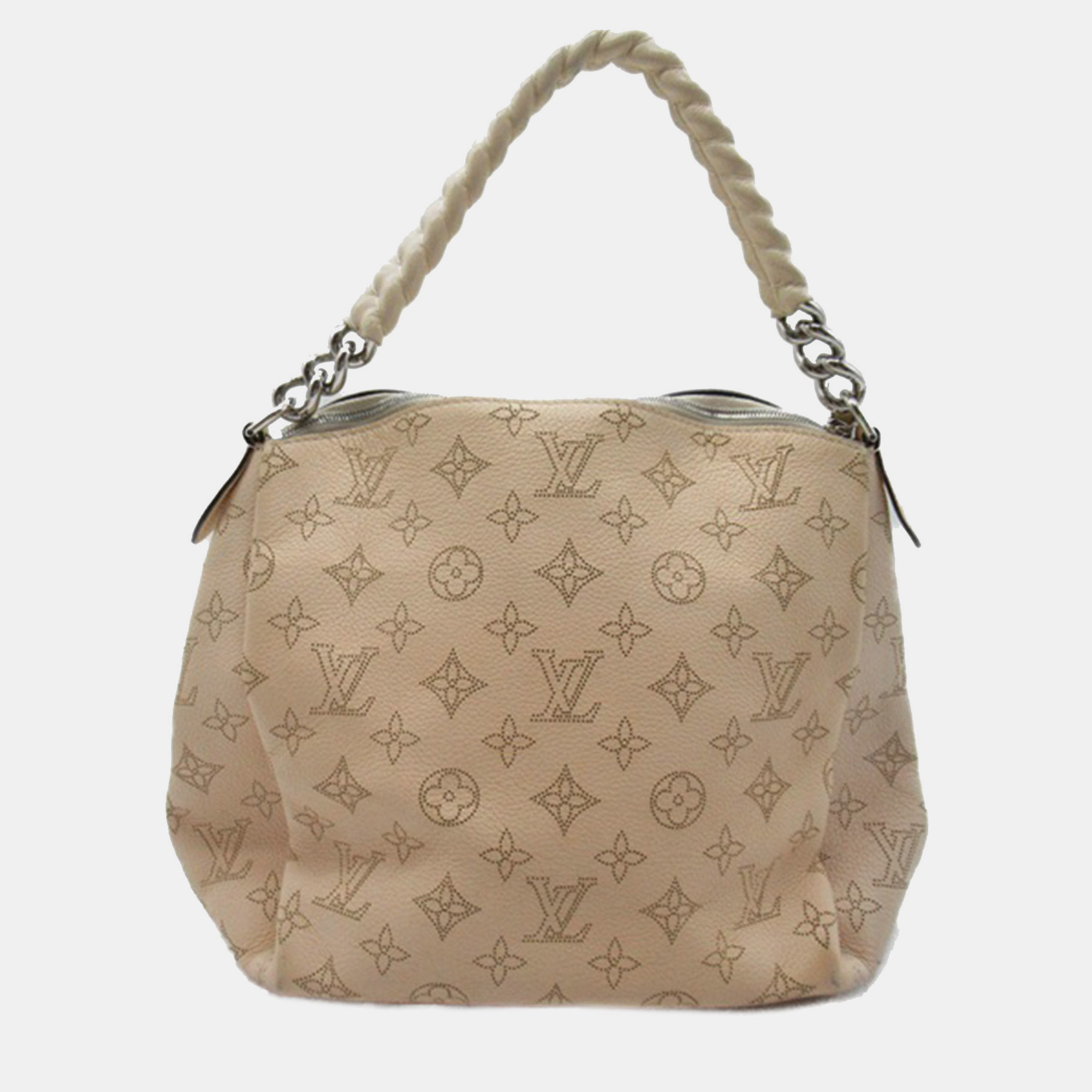 Pre-owned Louis Vuitton Monogram Mahina Babylone Chain Bb In Brown