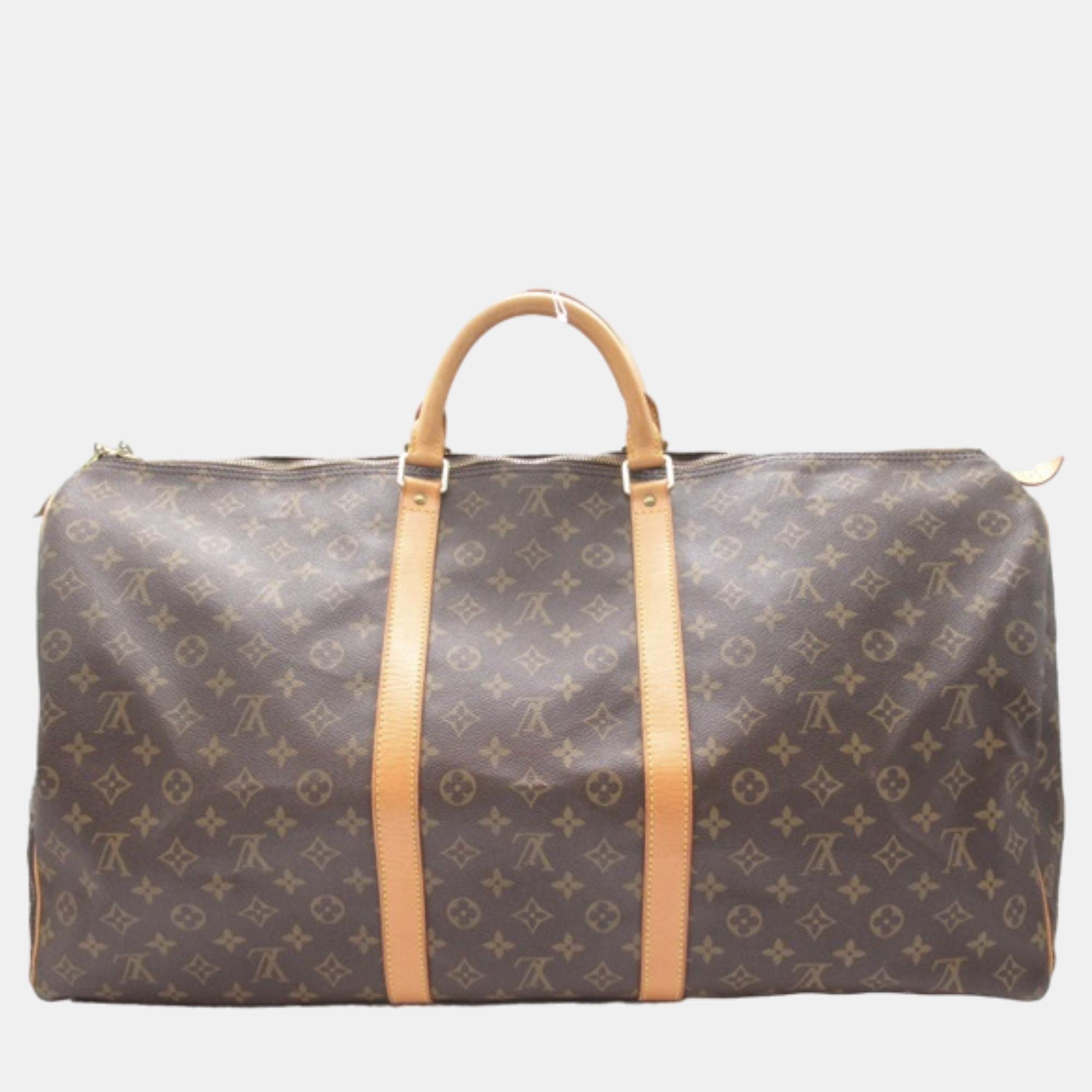 

Louis Vuitton Brown Canvas Monogram Keepall 60 Travel Bag