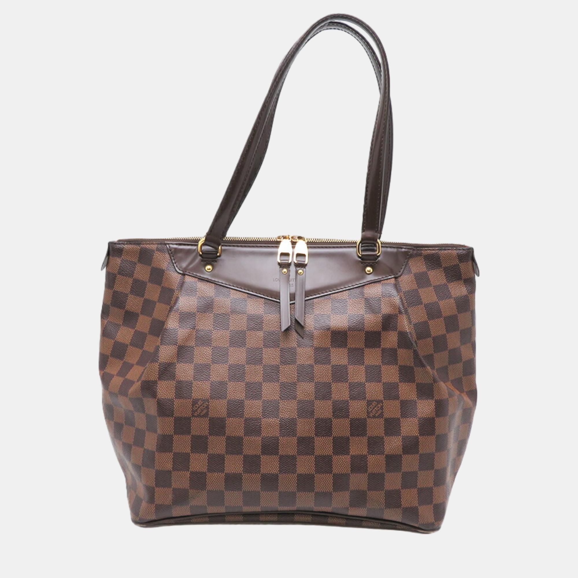 Pre-owned Louis Vuitton Brown Damier Ebene Canvas Westminster Gm Tote Bag