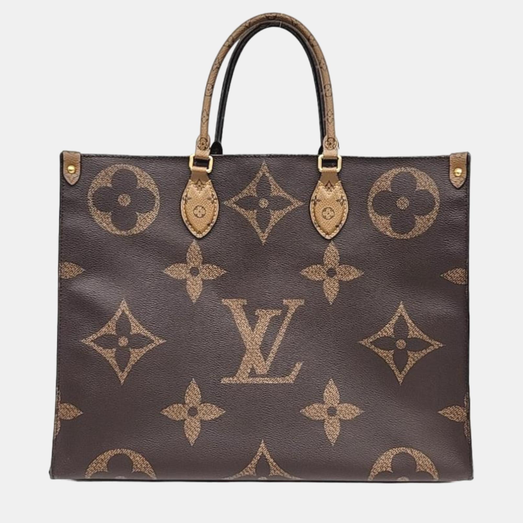 

Louis Vuitton Monogram Giant Reverse OnTheGo GM Bag, Brown