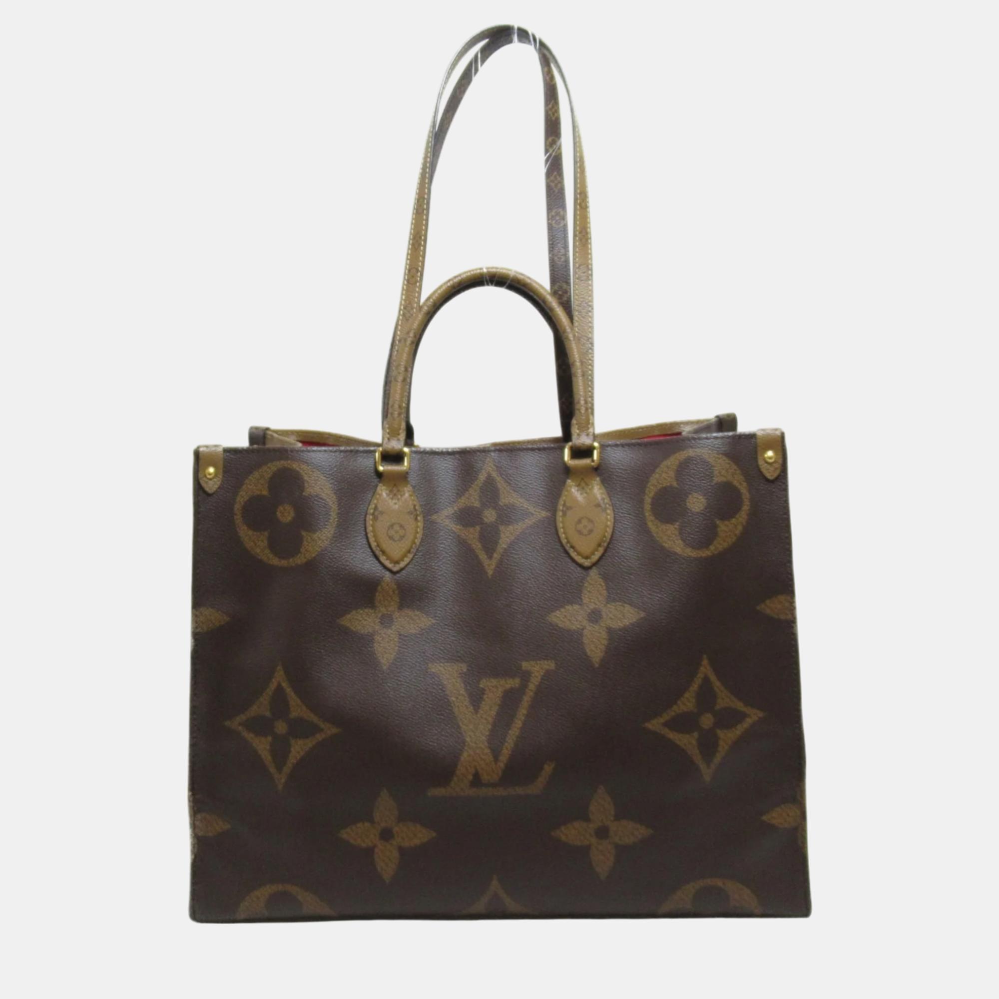 

Louis Vuitton Brown Canvas  Onthego Tote