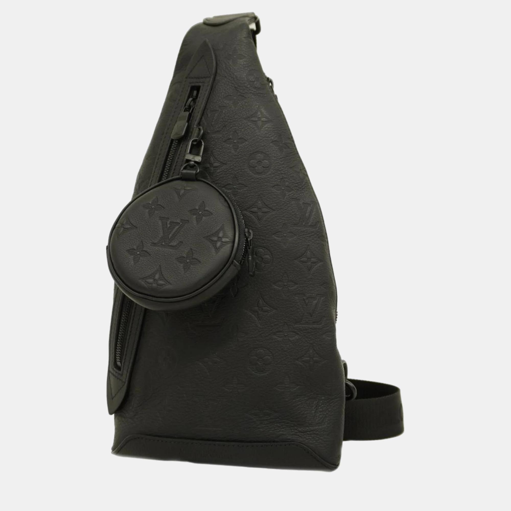 

Louis Vuitton Monogram Shadow Duo Sling, Black