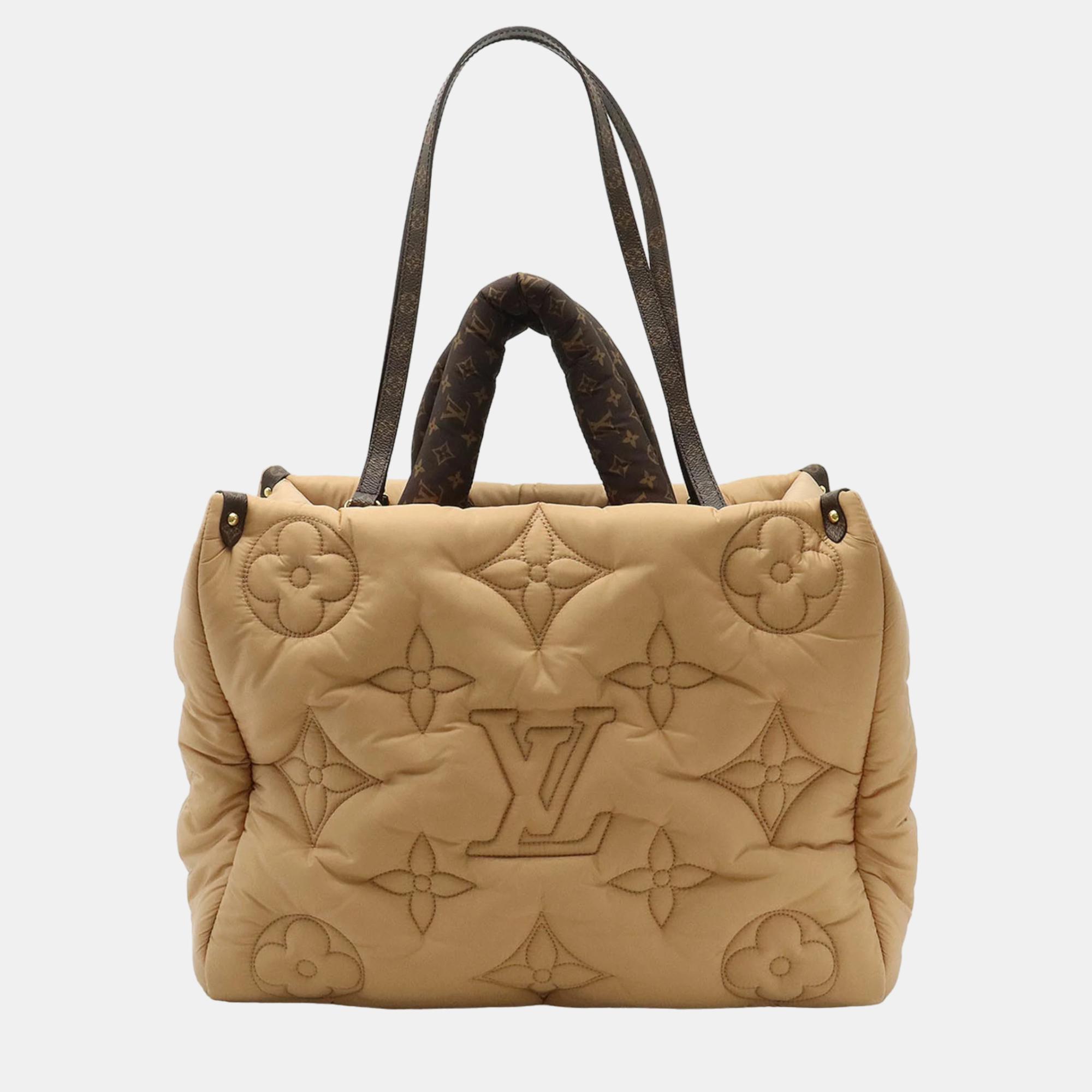 

Louis Vuitton Econyl Monogram Pillow OnTheGo GM Tote Bag, Beige