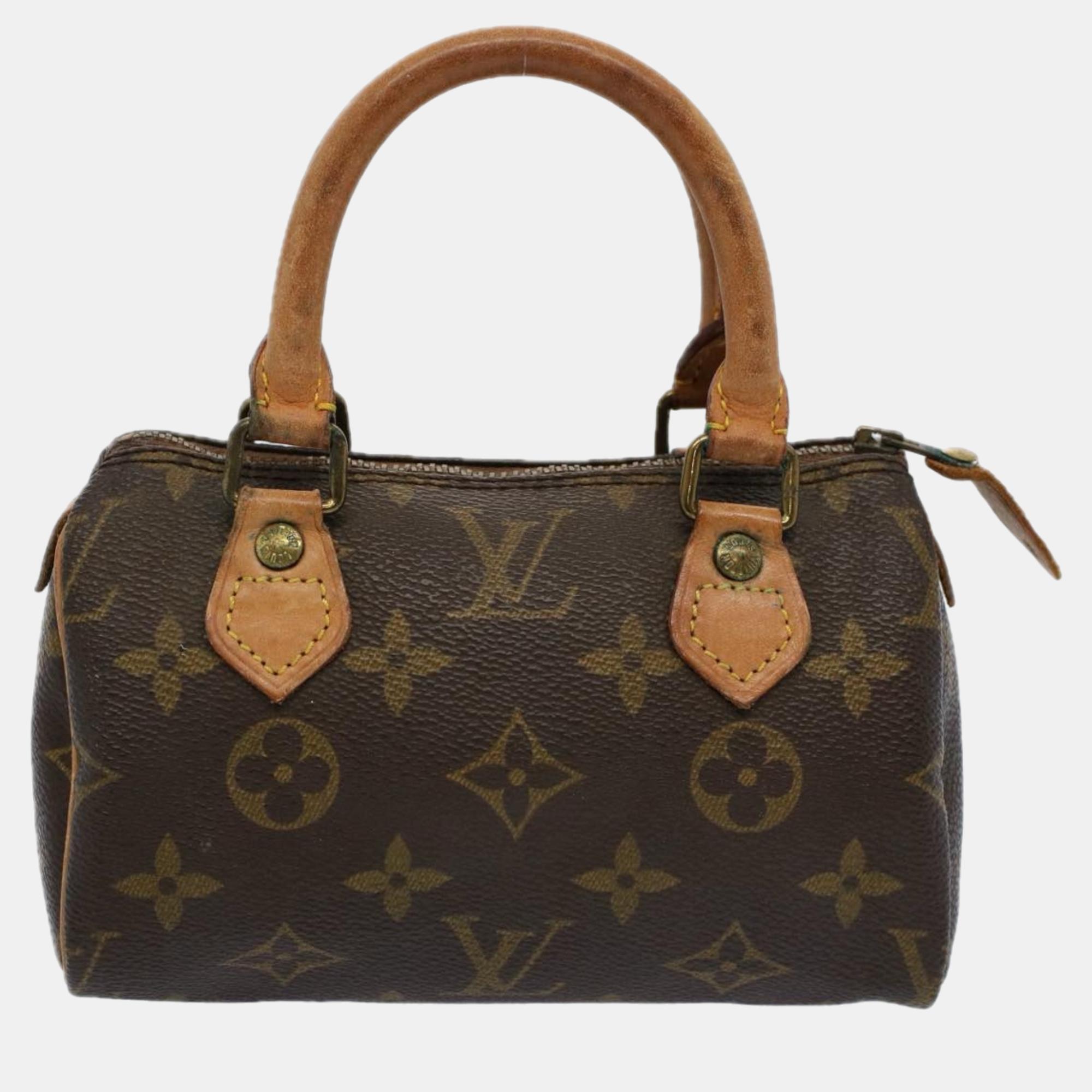 

Louis Vuitton Brown Canvas Mini speedy bag