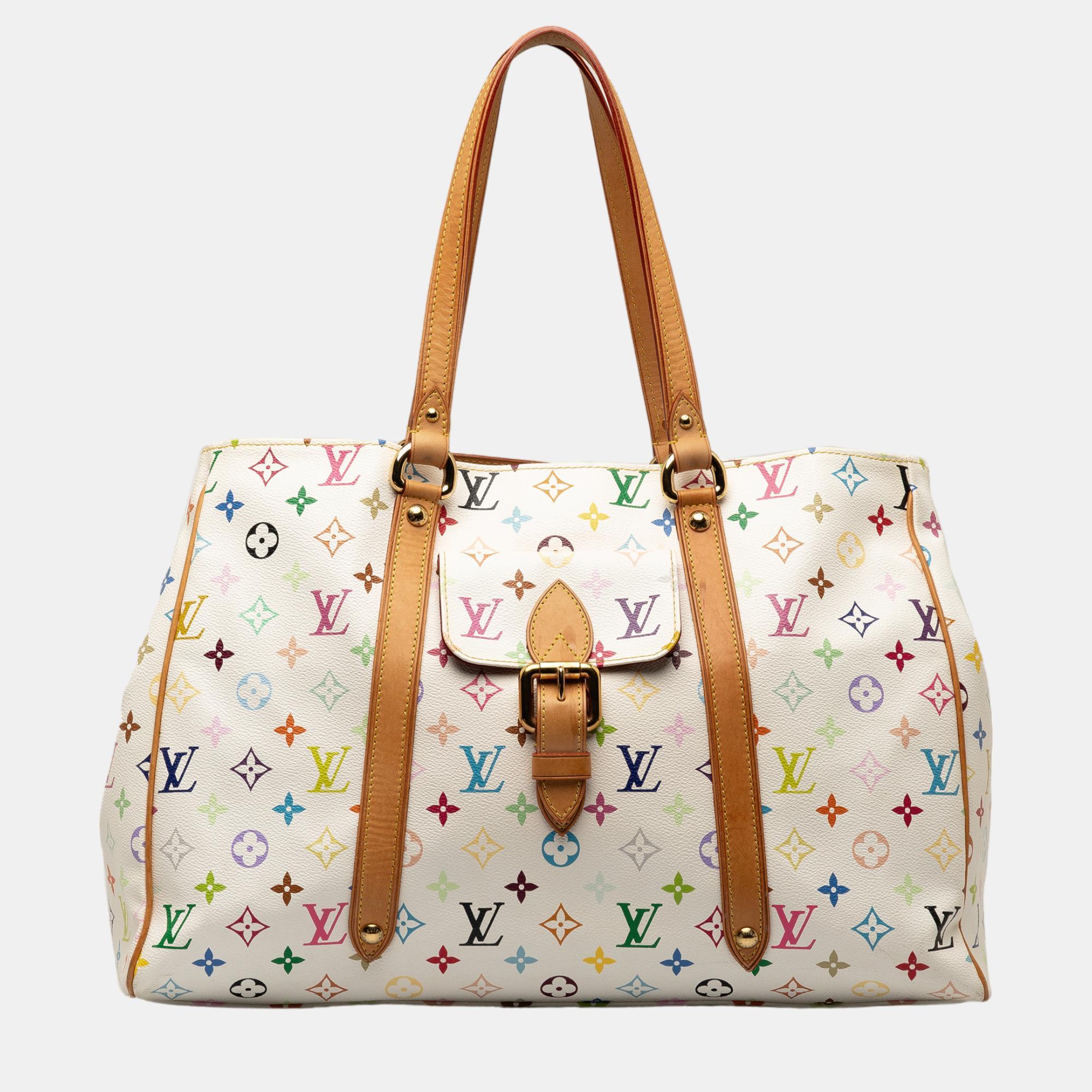 

Louis Vuitton White Monogram Multicolore Aurelia MM