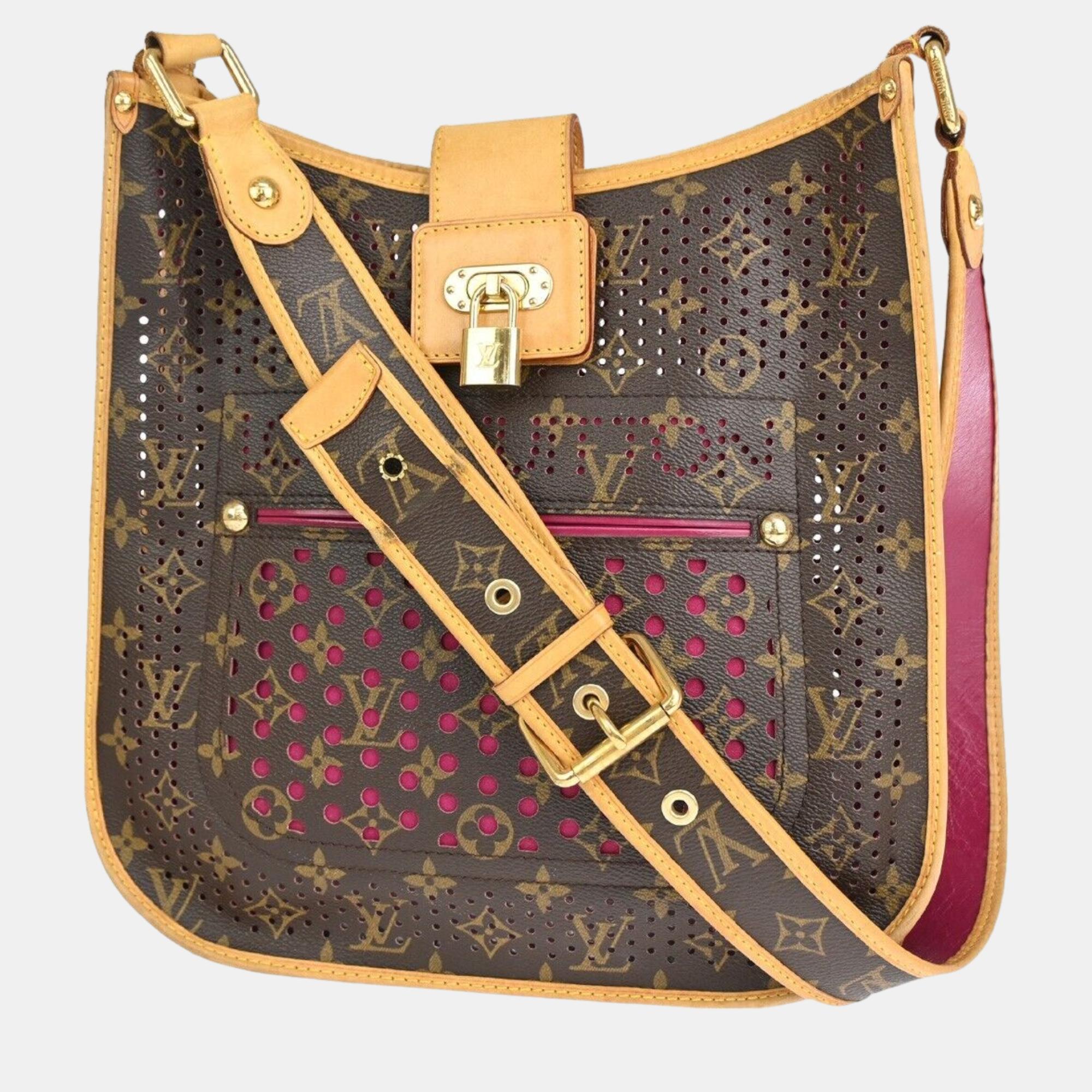 Pre-owned Louis Vuitton Brown Perforated Monogram Canvas Musette Shoulder Bag