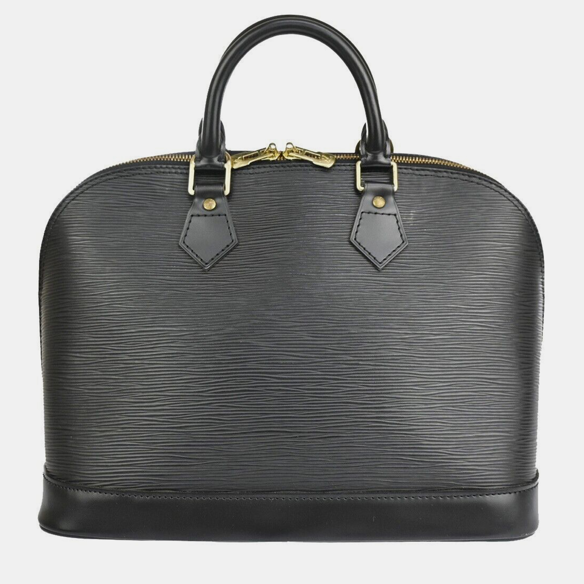 Pre-owned Louis Vuitton Black Epi Leather Alma Pm Satchel
