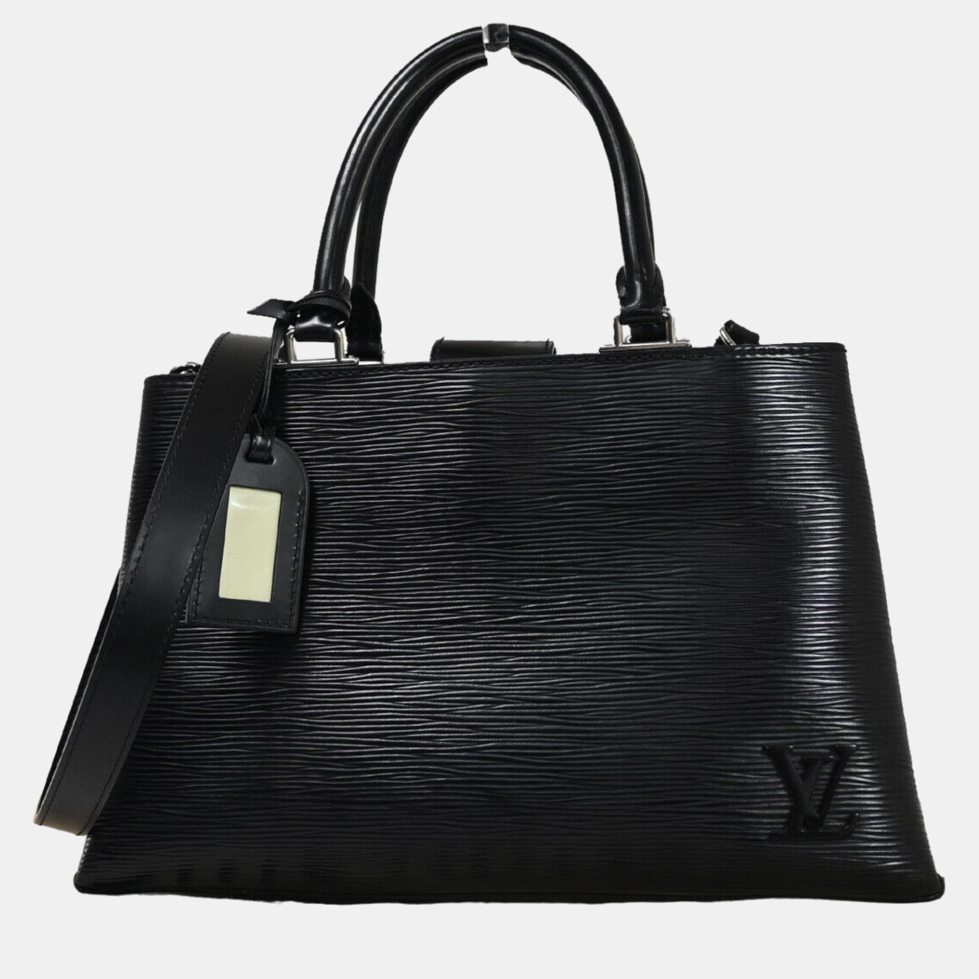 

Louis Vuitton Black Epi Leather Kleber Satchel