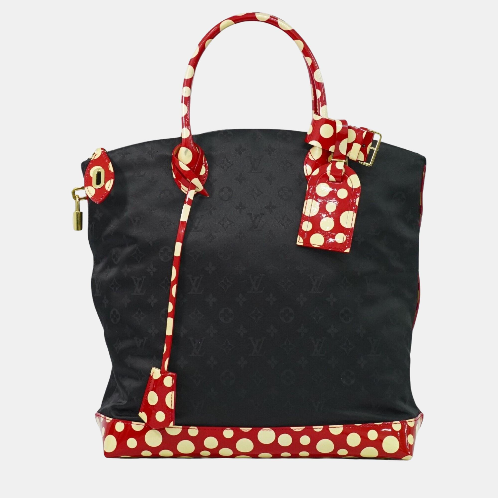 

Louis Vuitton Black Monogram Nylon Dots Infinity Lockit Vertical MM Tote Bag