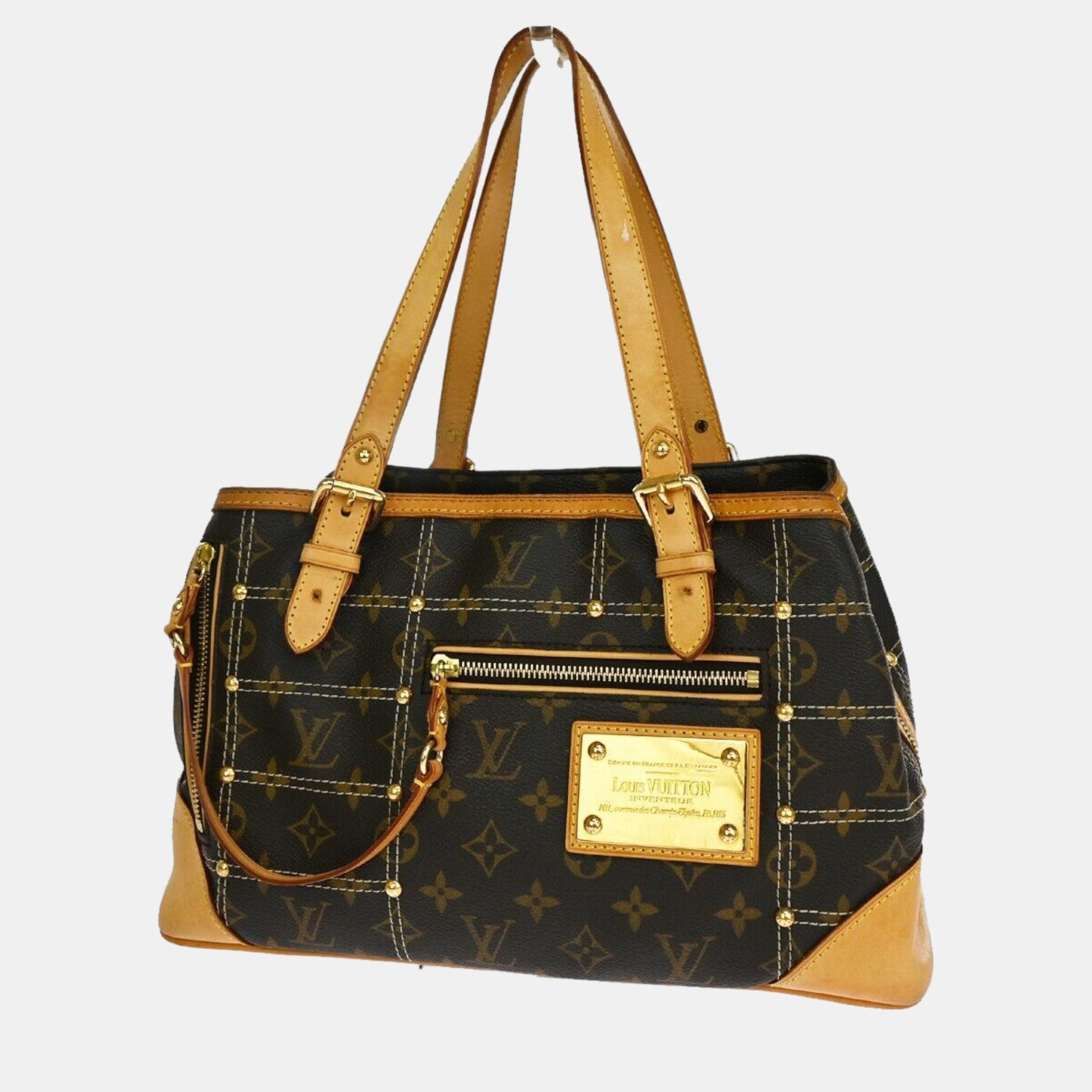 

Louis Vuitton Brown Monogram Canvas Riveting Shoulder Bag