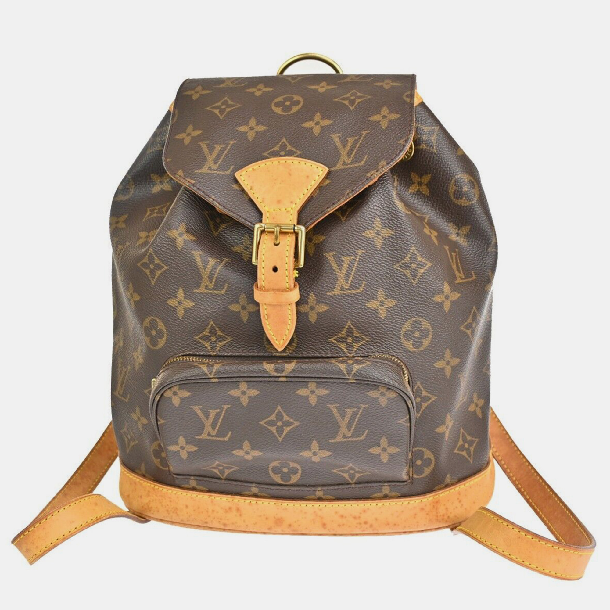 

Louis Vuitton Brown Canvas Montsouris MM backpack bag