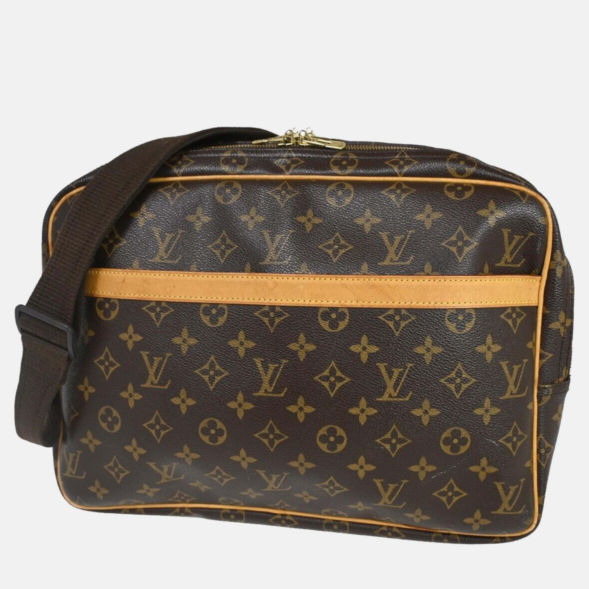 Pre-owned Louis Vuitton Brown Canvas Reporter Shoulder Bag