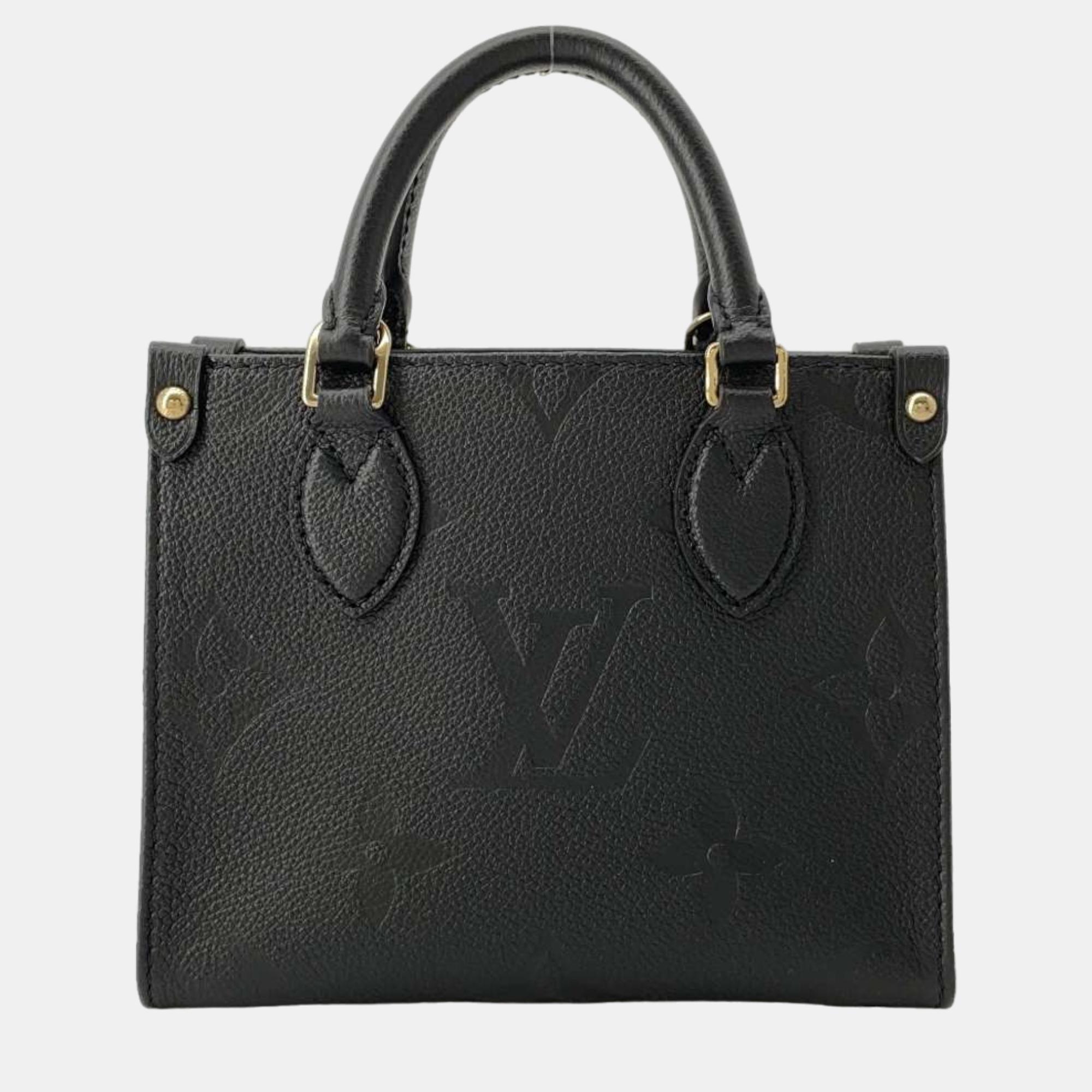 

Louis Vuitton Black Monogram Empreinte Leather Onthego BB Bag