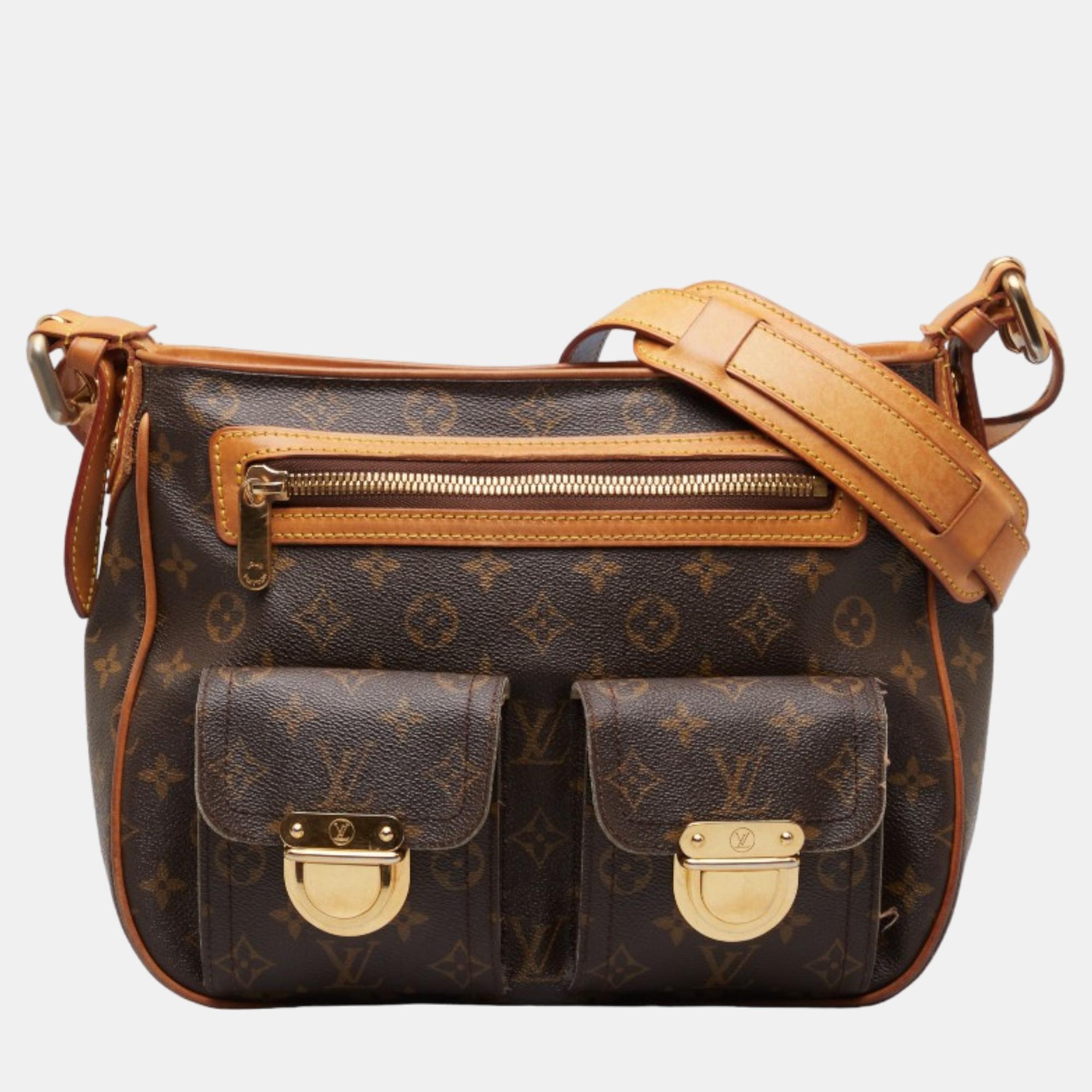 

Louis Vuitton Brown Canvas Monogram Hudson GM