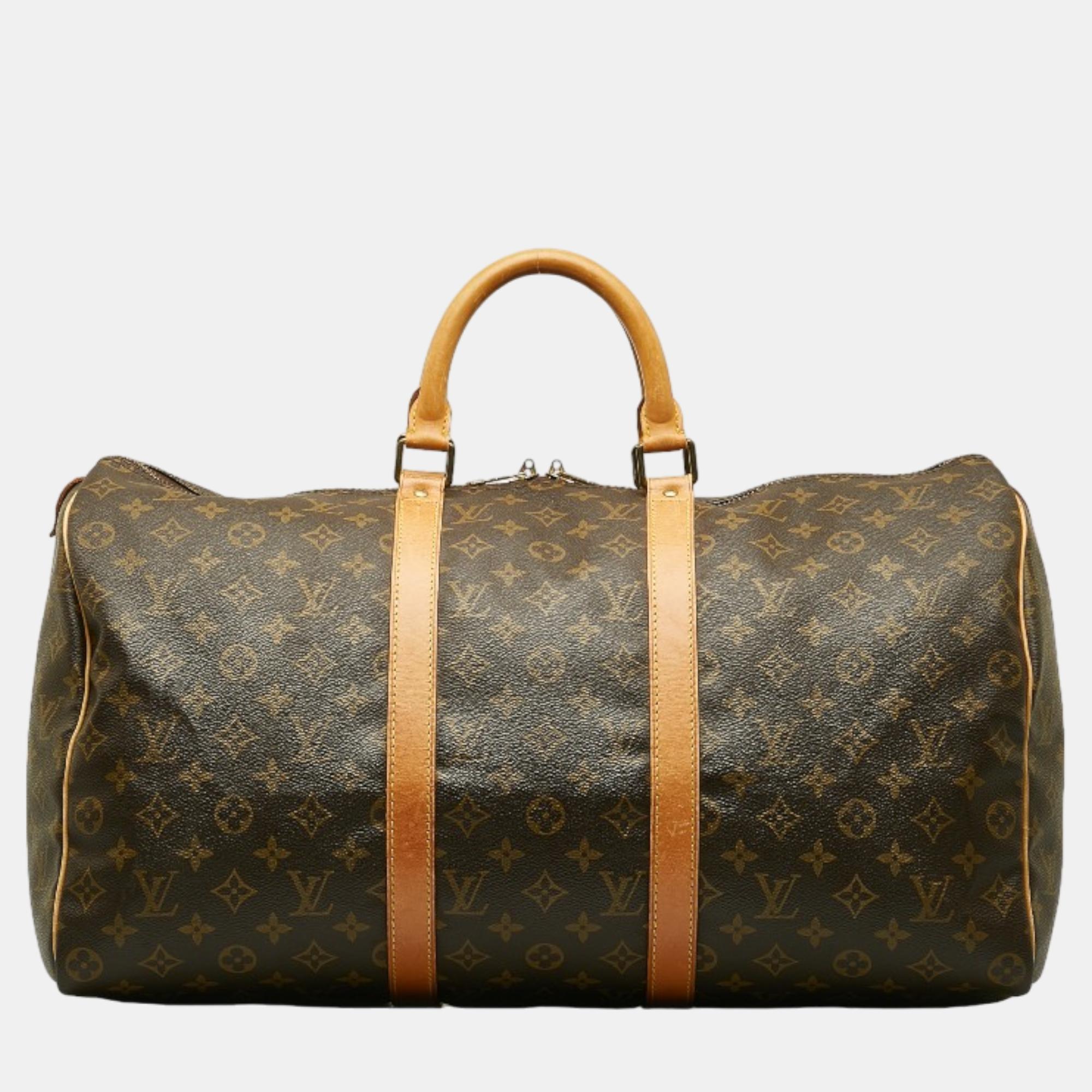 

Louis Vuitton Brown Canvas Monogram Keepall 50 Bag