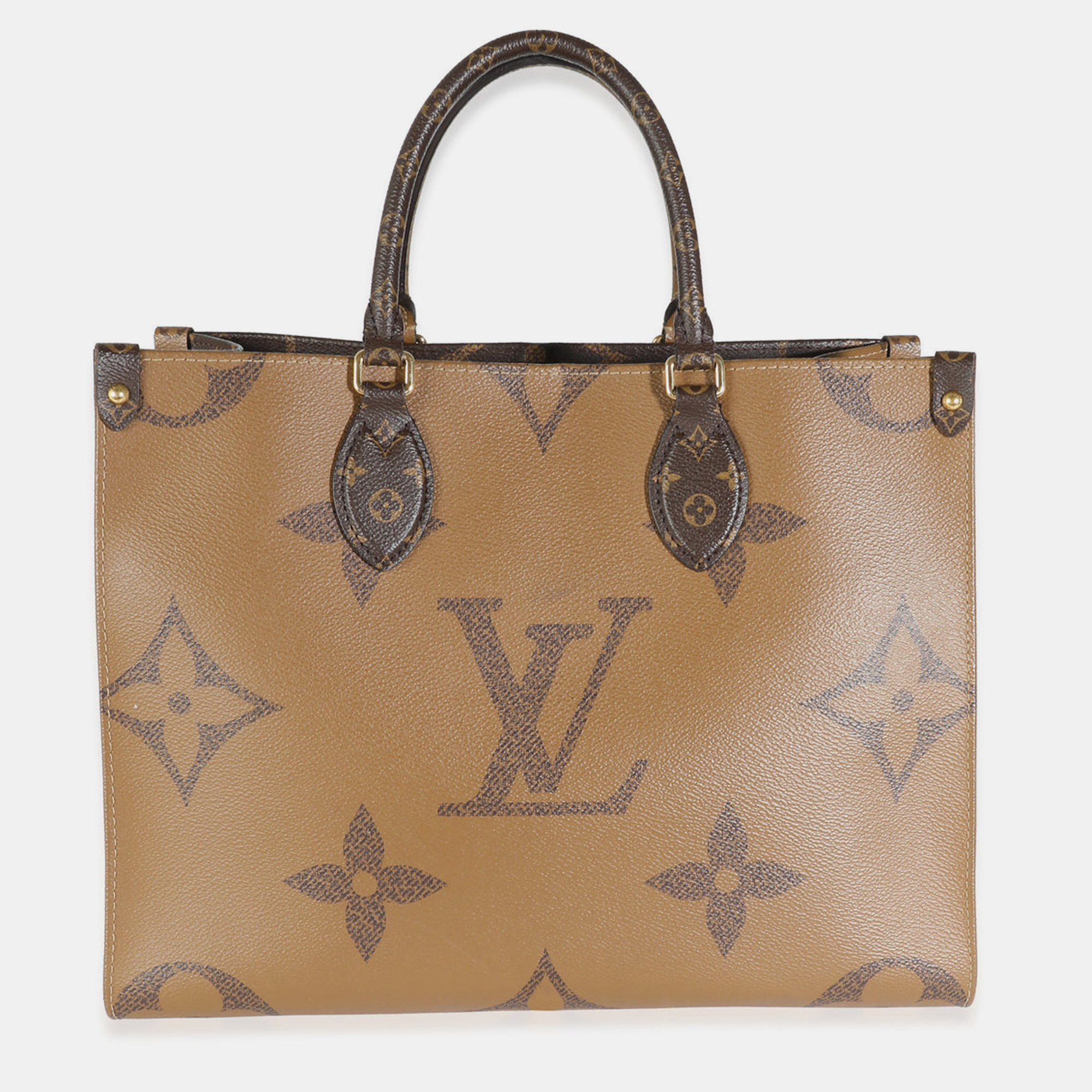 

Louis Vuitton Brown Monogram Reverse Canvas Onthego MM Tote Bag
