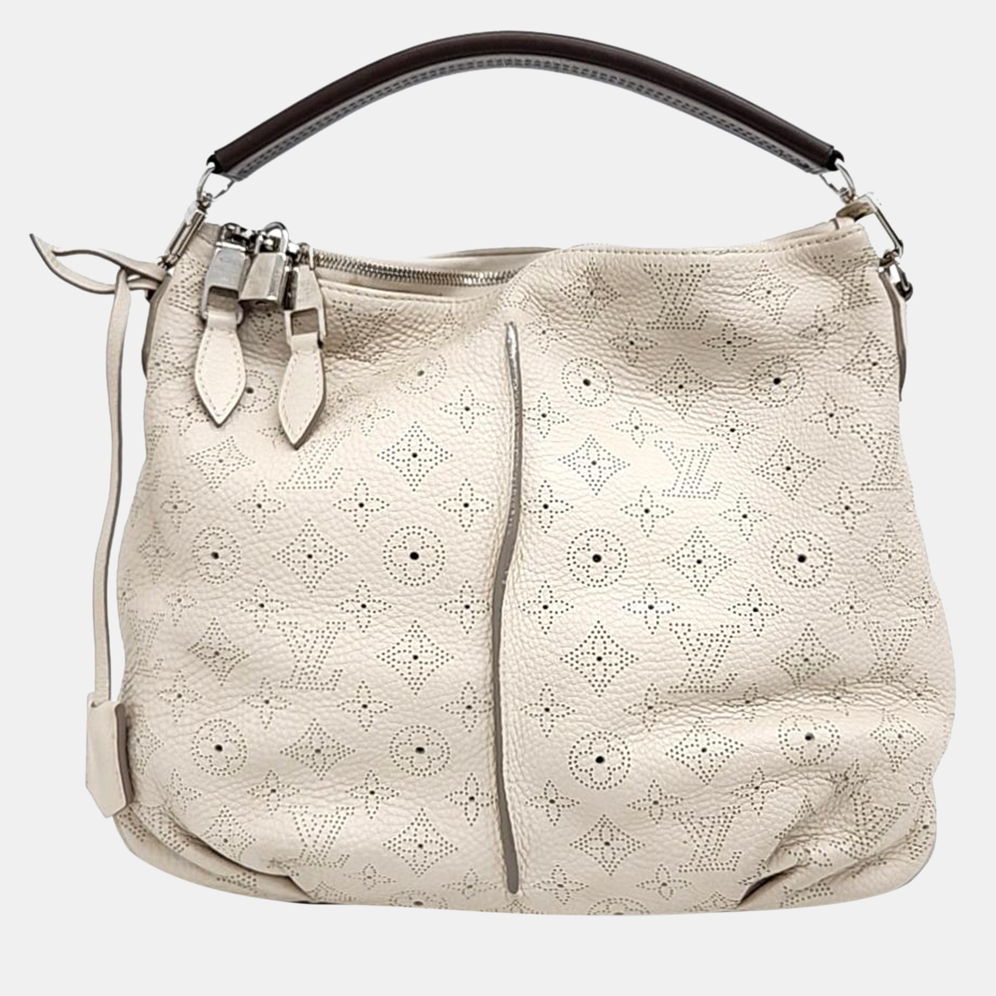 

Louis Vuitton Beige Monogram Mahina Leather Selene PM Tote Bag