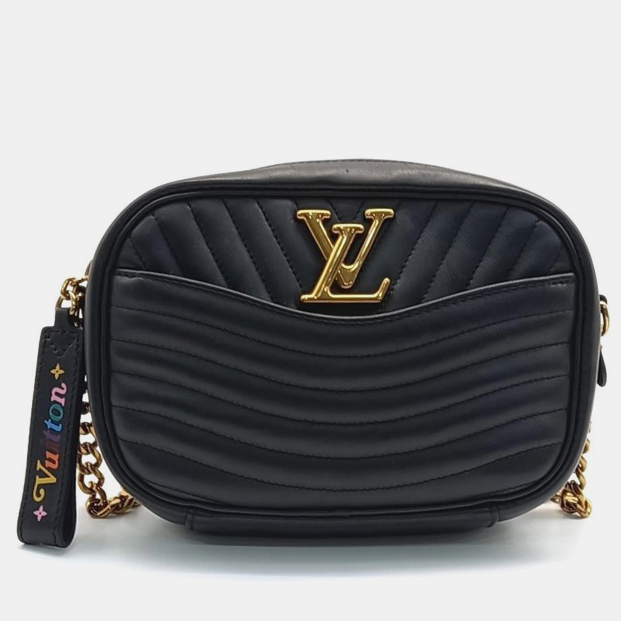 

Louis Vuitton Black Leather New Wave Camera Bag