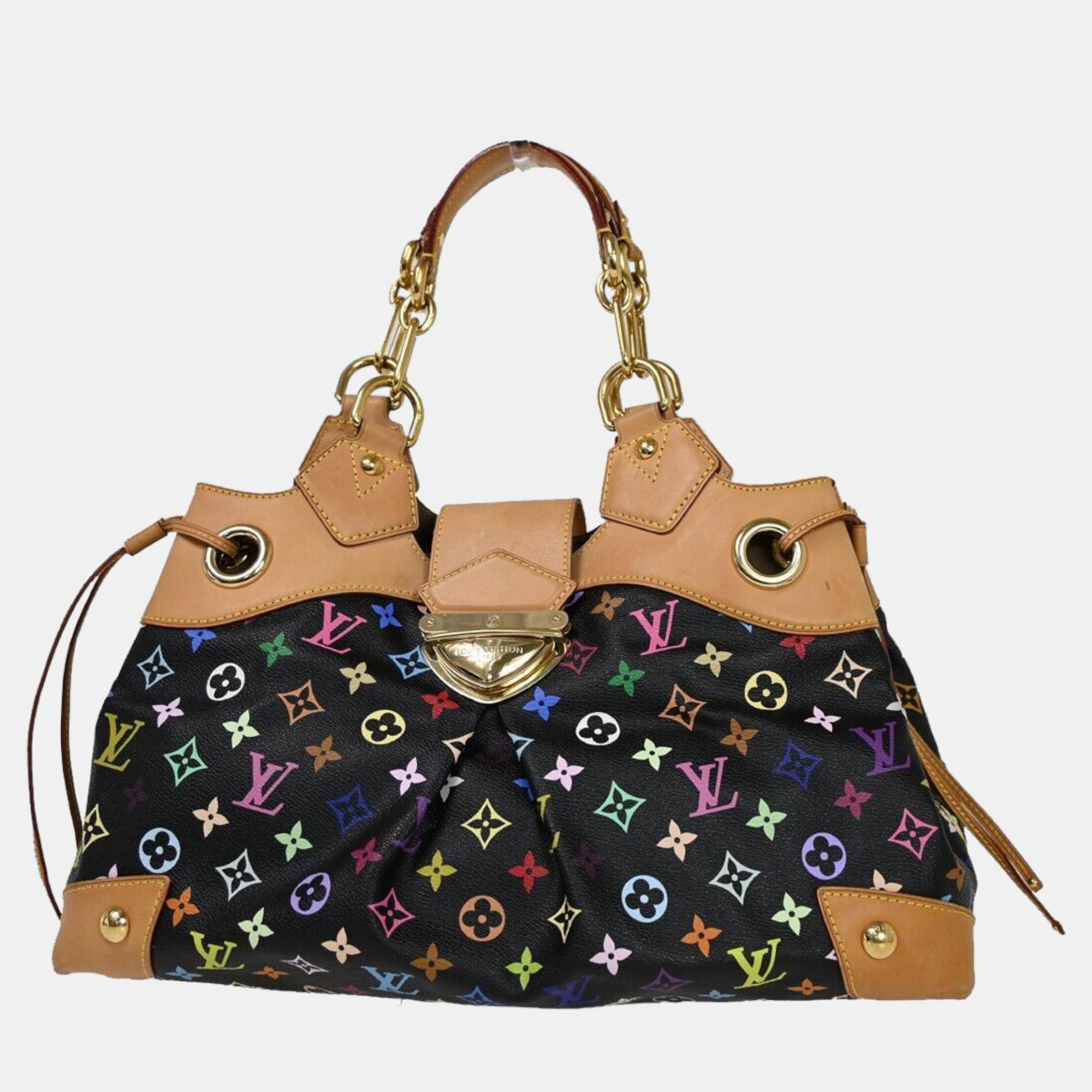 

Louis Vuitton Black Monogram Multicolor Canvas Ursula Satchel