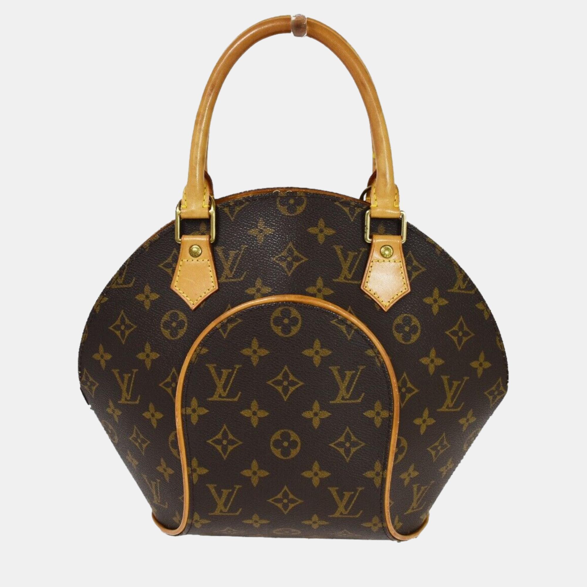 

Louis Vuitton Brown Canvas, Leather PM Ellipse Satchel