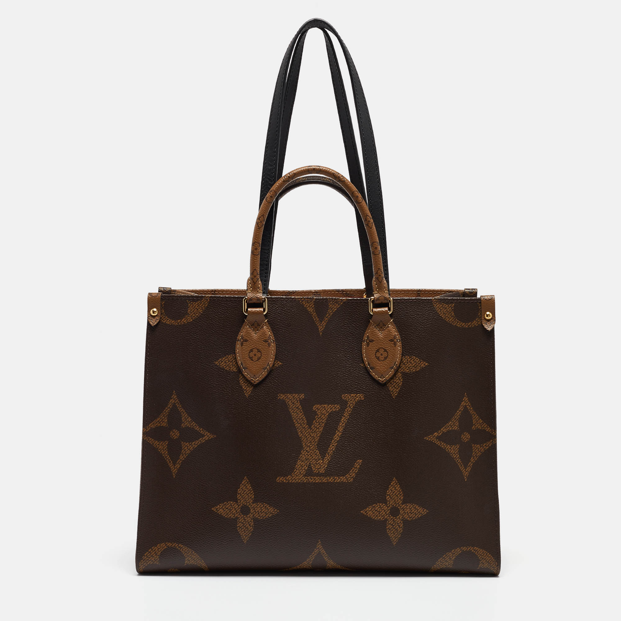 

Louis Vuitton Reverse Monogram Canvas Giant Onthego MM Bag, Brown