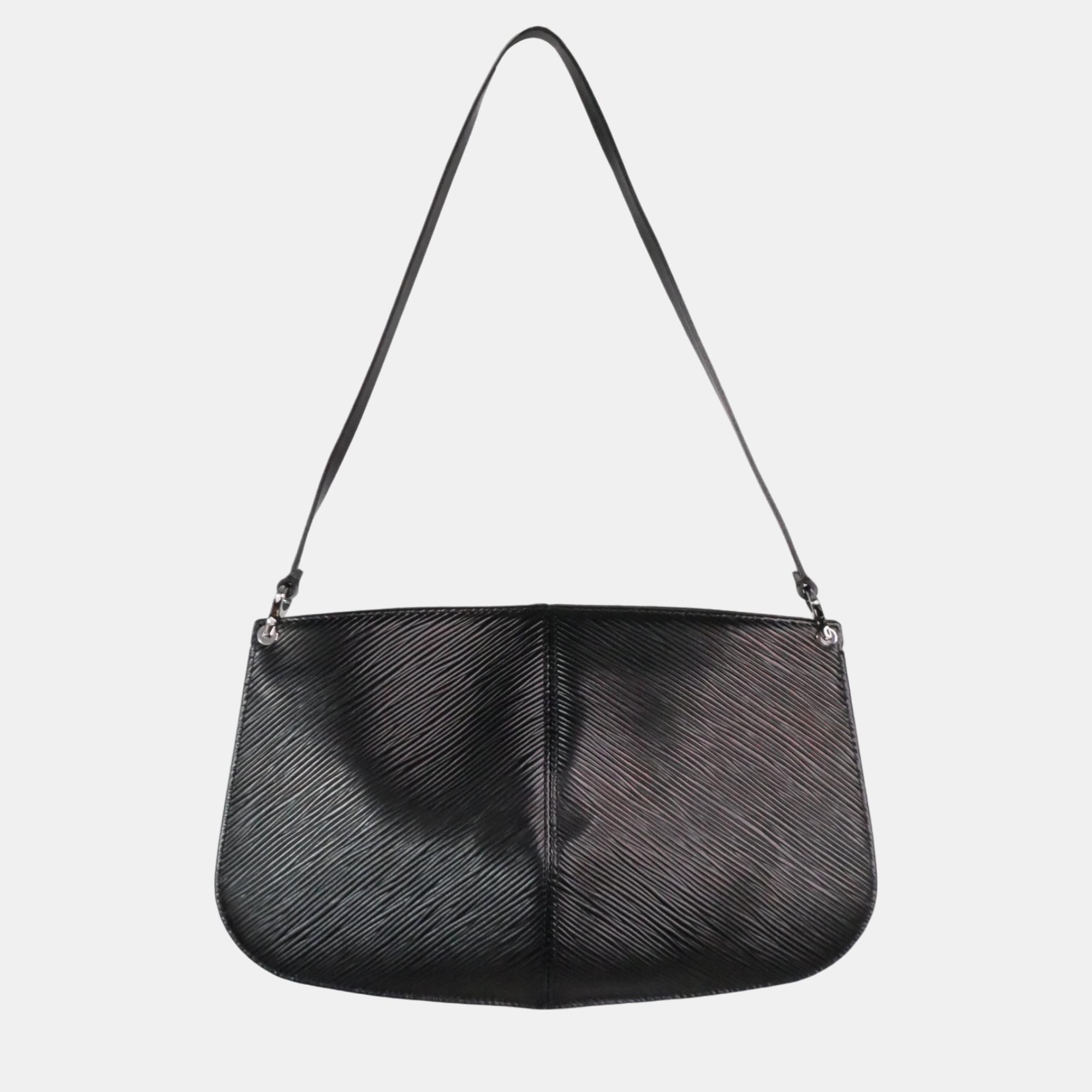 

Louis Vuitton Black Epi Leather Demi Lune Pochette Clutch Bag
