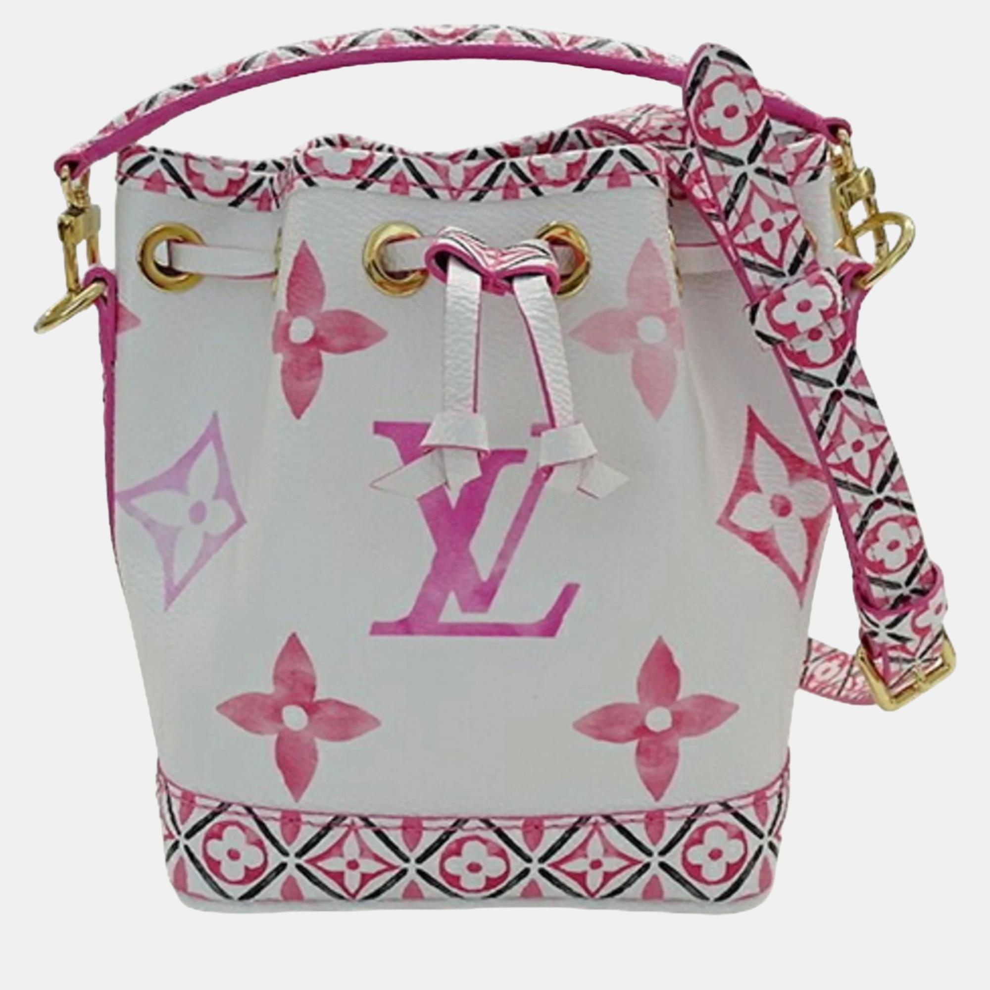 

Louis Vuitton By The Pool Monogram Watercolor Giant Nano Noe Shoulder Bag, White