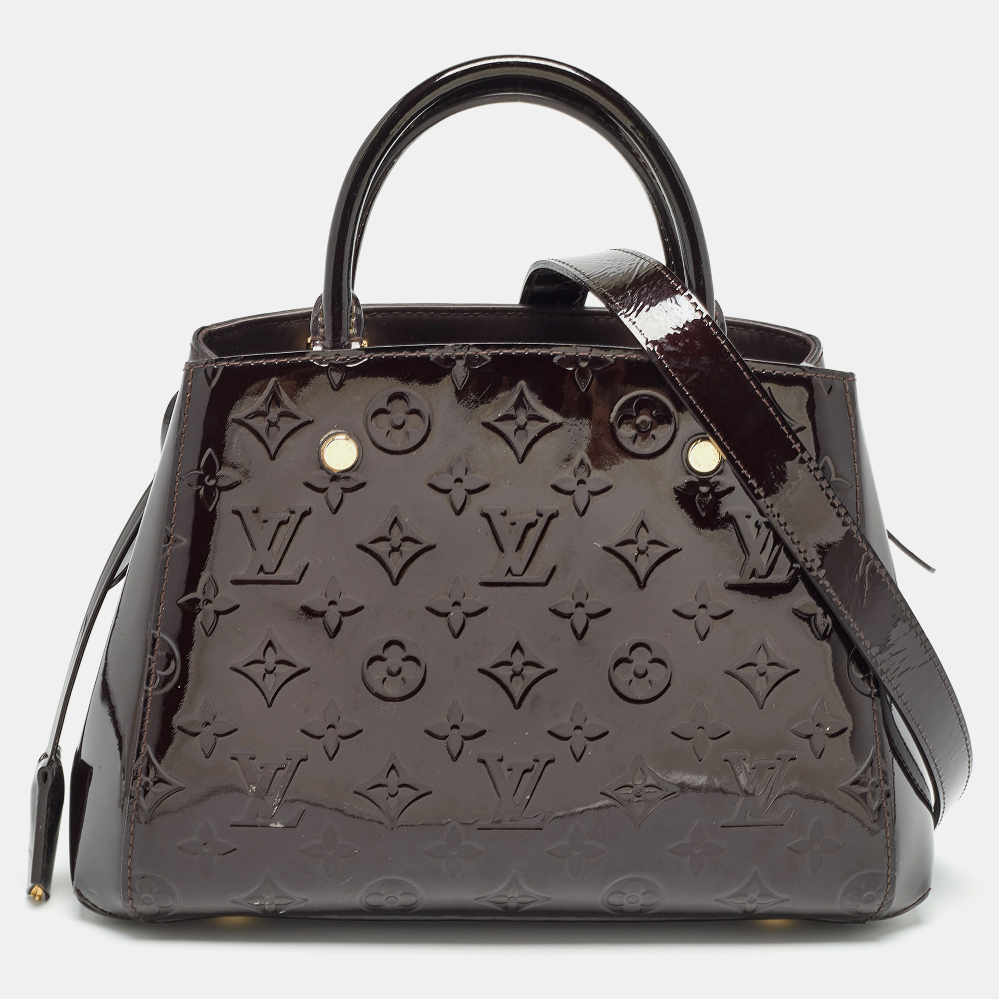 

Louis Vuitton Amarante Monogram Vernis Montaigne BB Bag, Burgundy