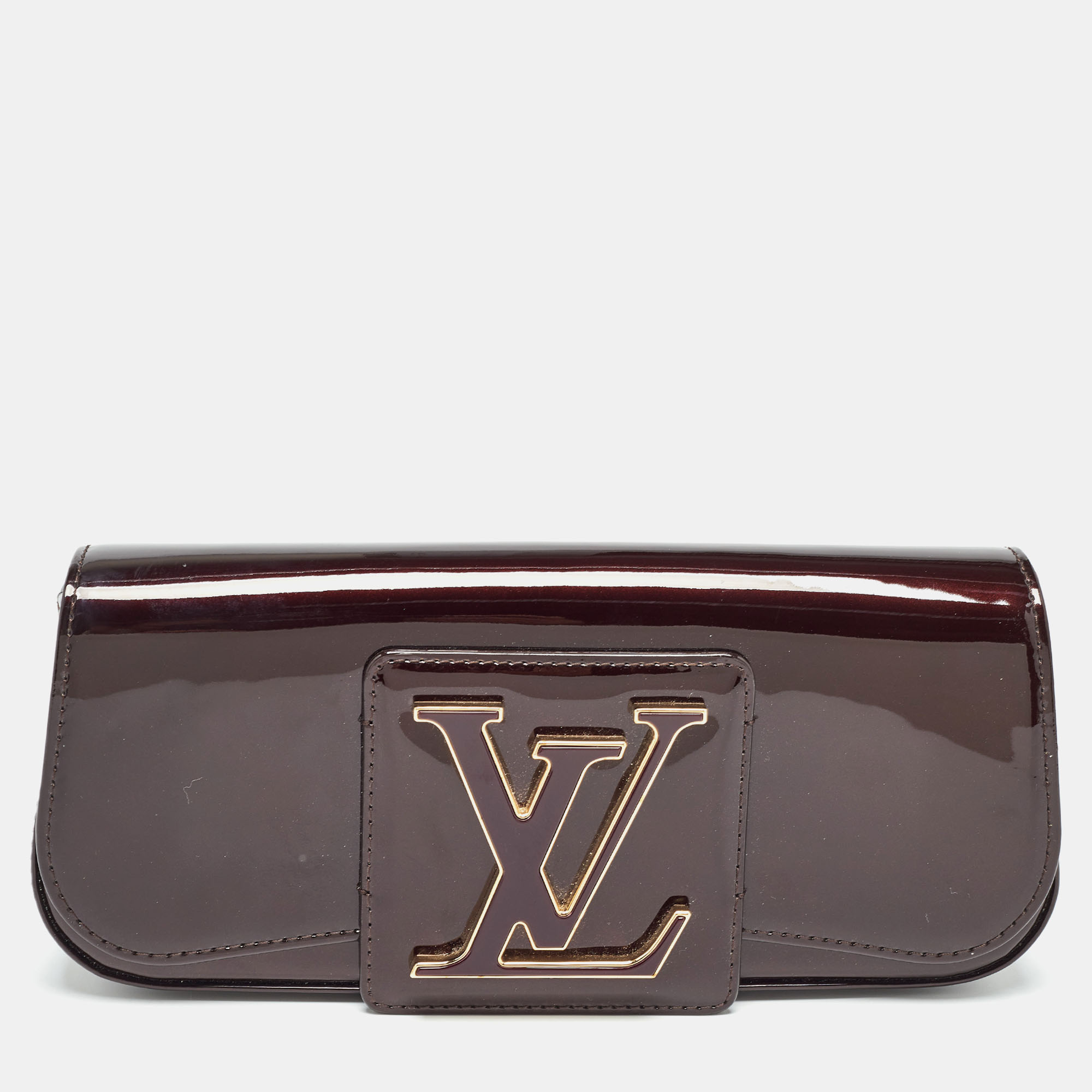 

Louis Vuitton Amarante Vernis Sobe Clutch, Burgundy