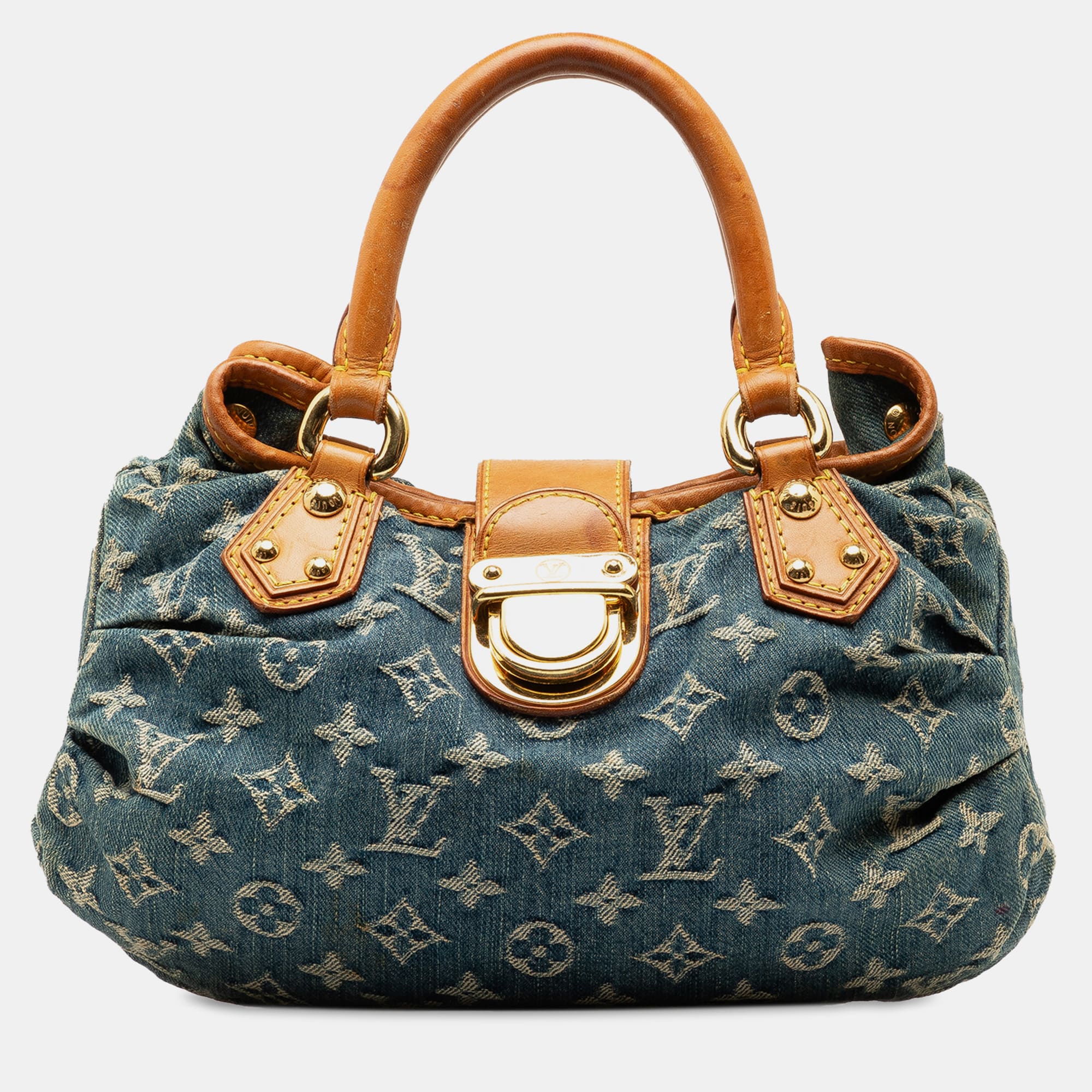 

Louis Vuitton Monogram Denim Pleaty Handbag, Blue
