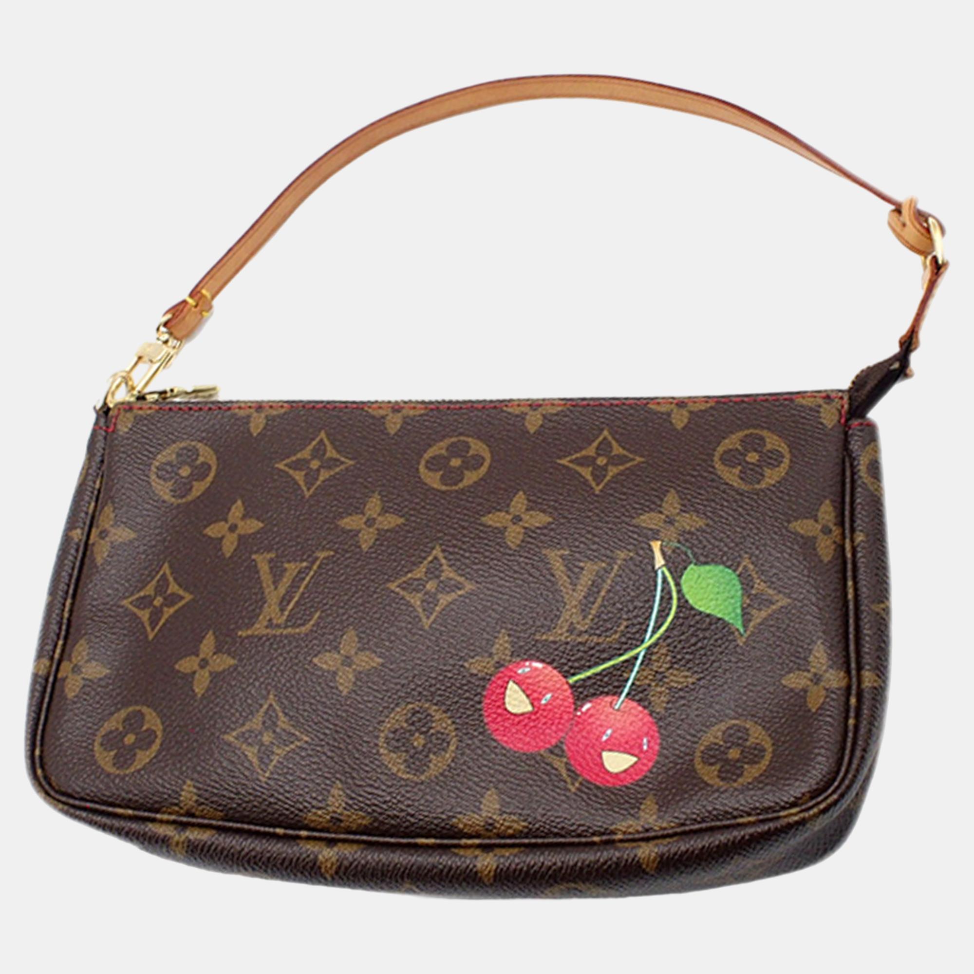 

Louis Vuitton Brown x Takashi Murakami Monogram Cherry Pochette Accessoires