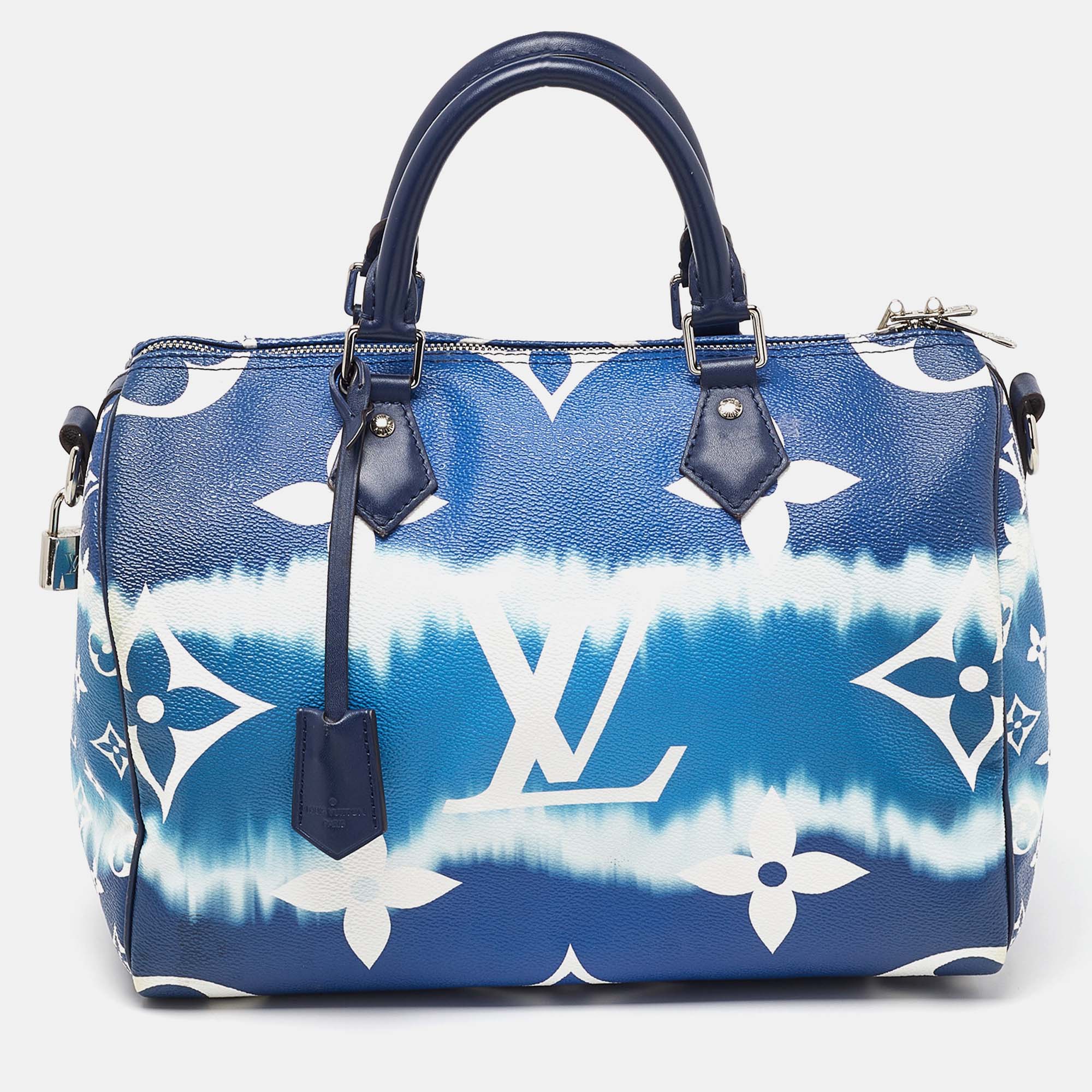 

Louis Vuitton Monogram Giant Canvas Speedy Bandouliere 30 Bag, Blue