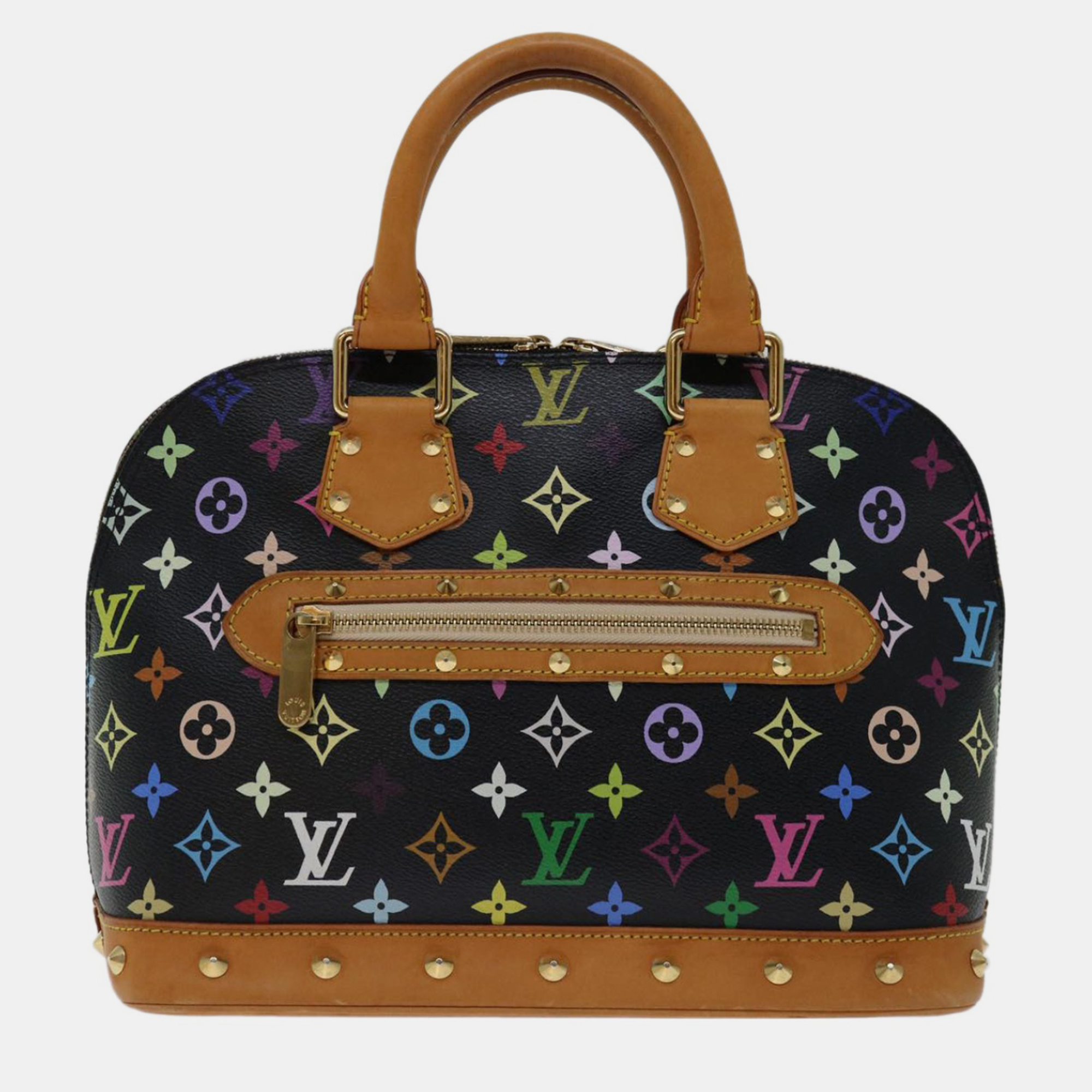 

Louis Vuitton Multi Coated Canvas, Leather pm Alma Satchels, Multicolor