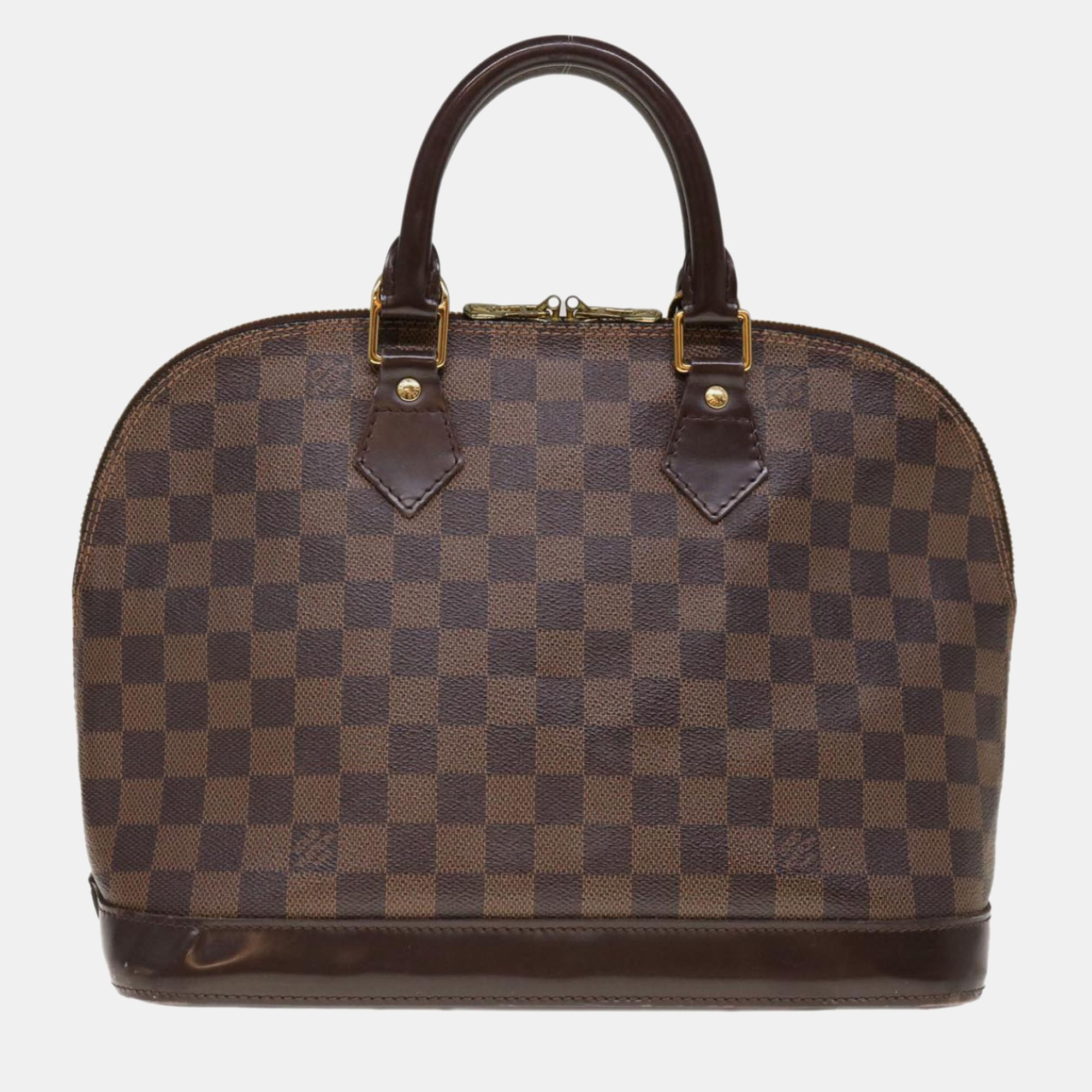 

Louis Vuitton Brown Coated Canvas PM Alma Satchel Bag