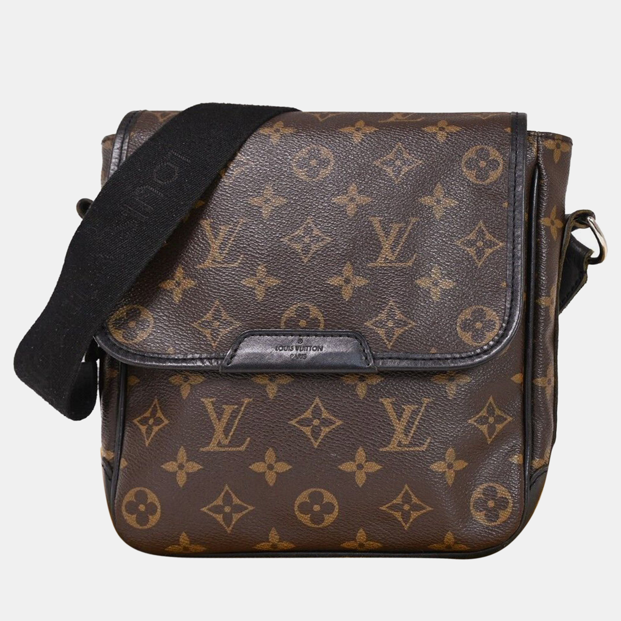 Pre-owned Louis Vuitton Brown Monogram Macassar Bass Mm Shoulder Bag