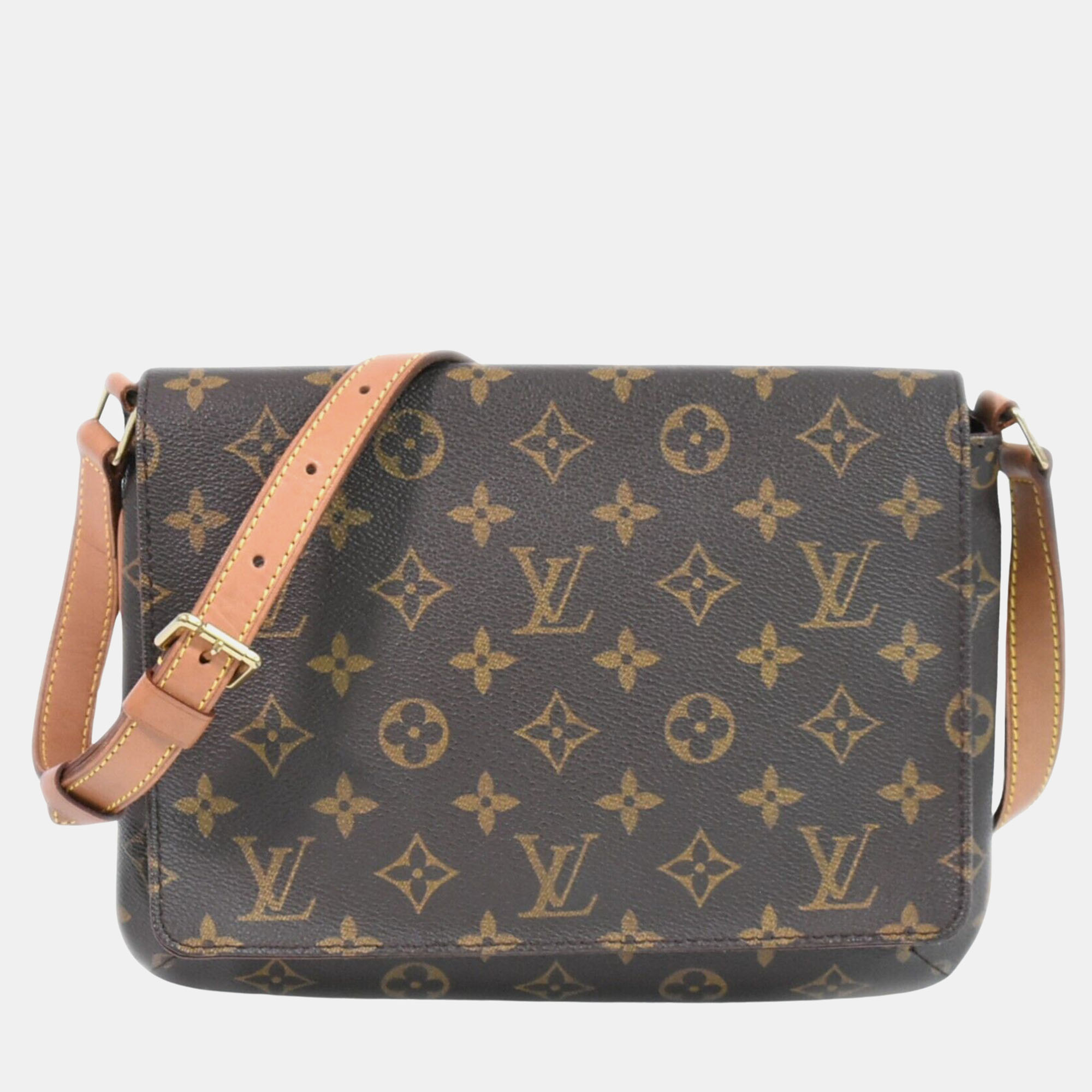 

Louis Vuitton Brown Canvas Musette Tango Shoulder Bag